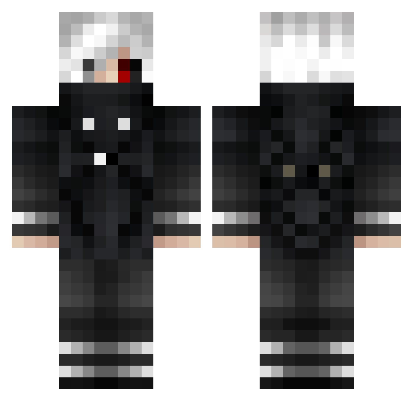 Ophis_ Minecraft skin, front and back view