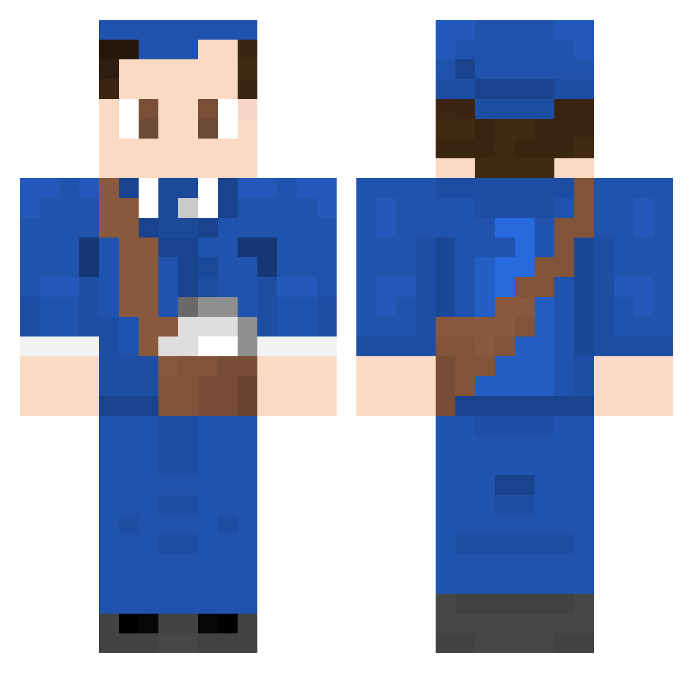 The_Mail_Man__ Minecraft skin, front and back view