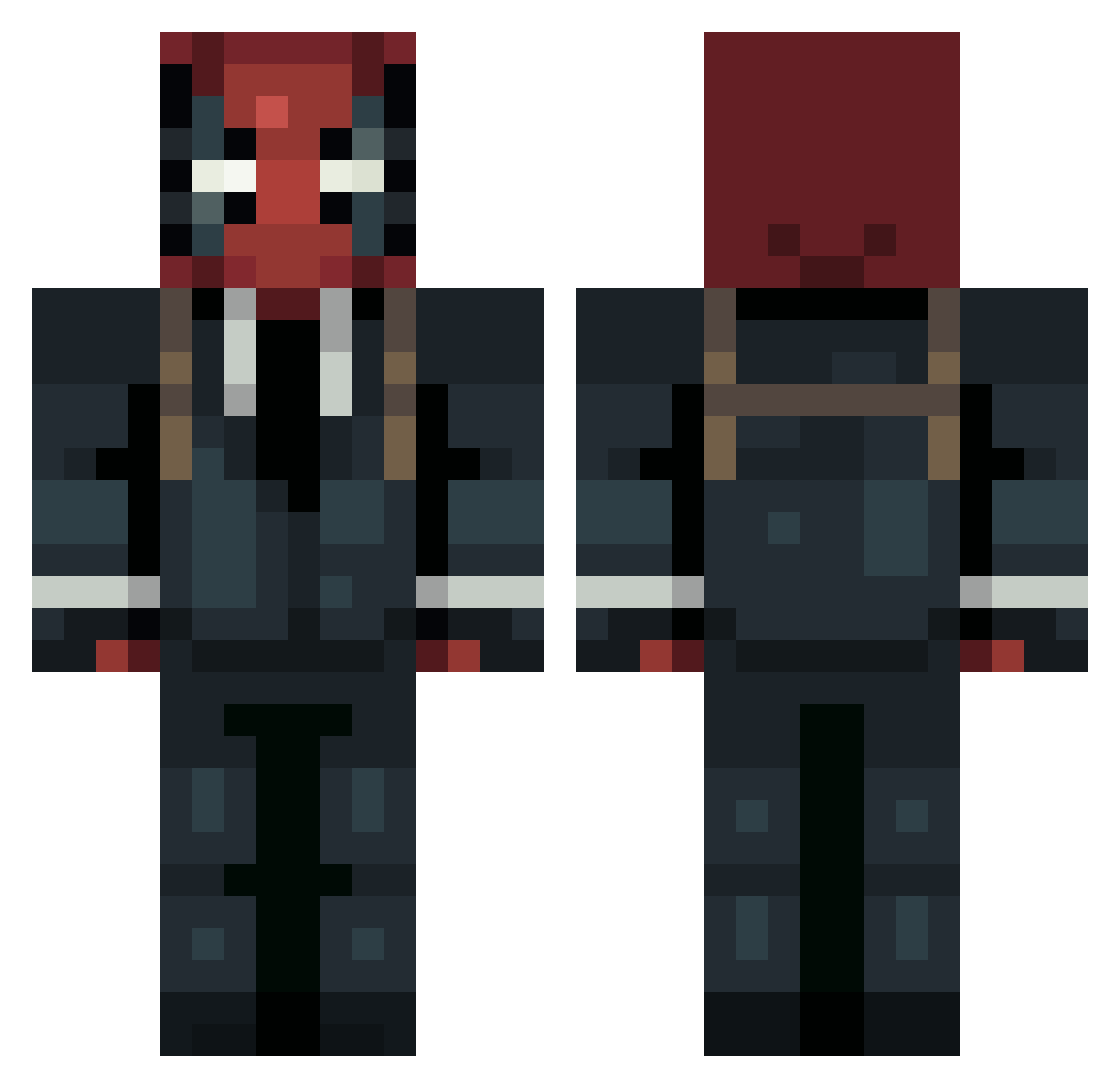 Boosted4Lyf Minecraft skin, front and back view