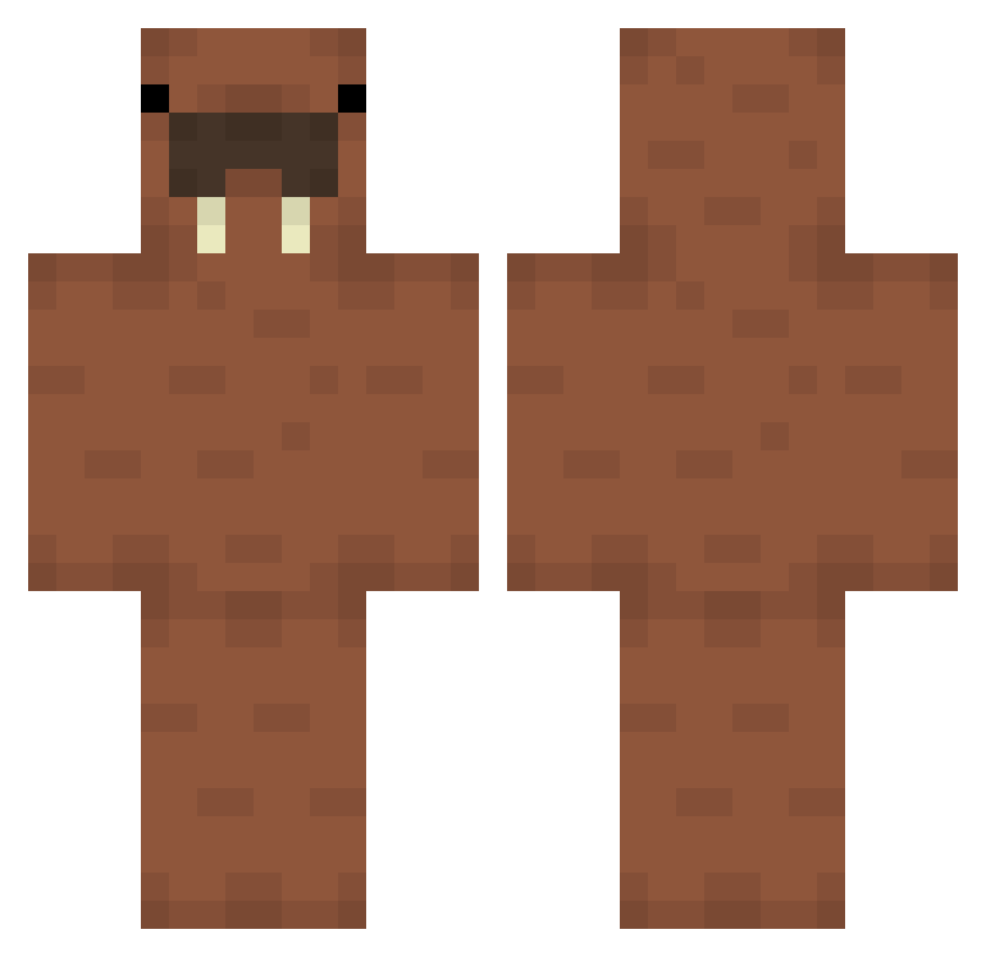 rPyxo Minecraft skin, front and back view