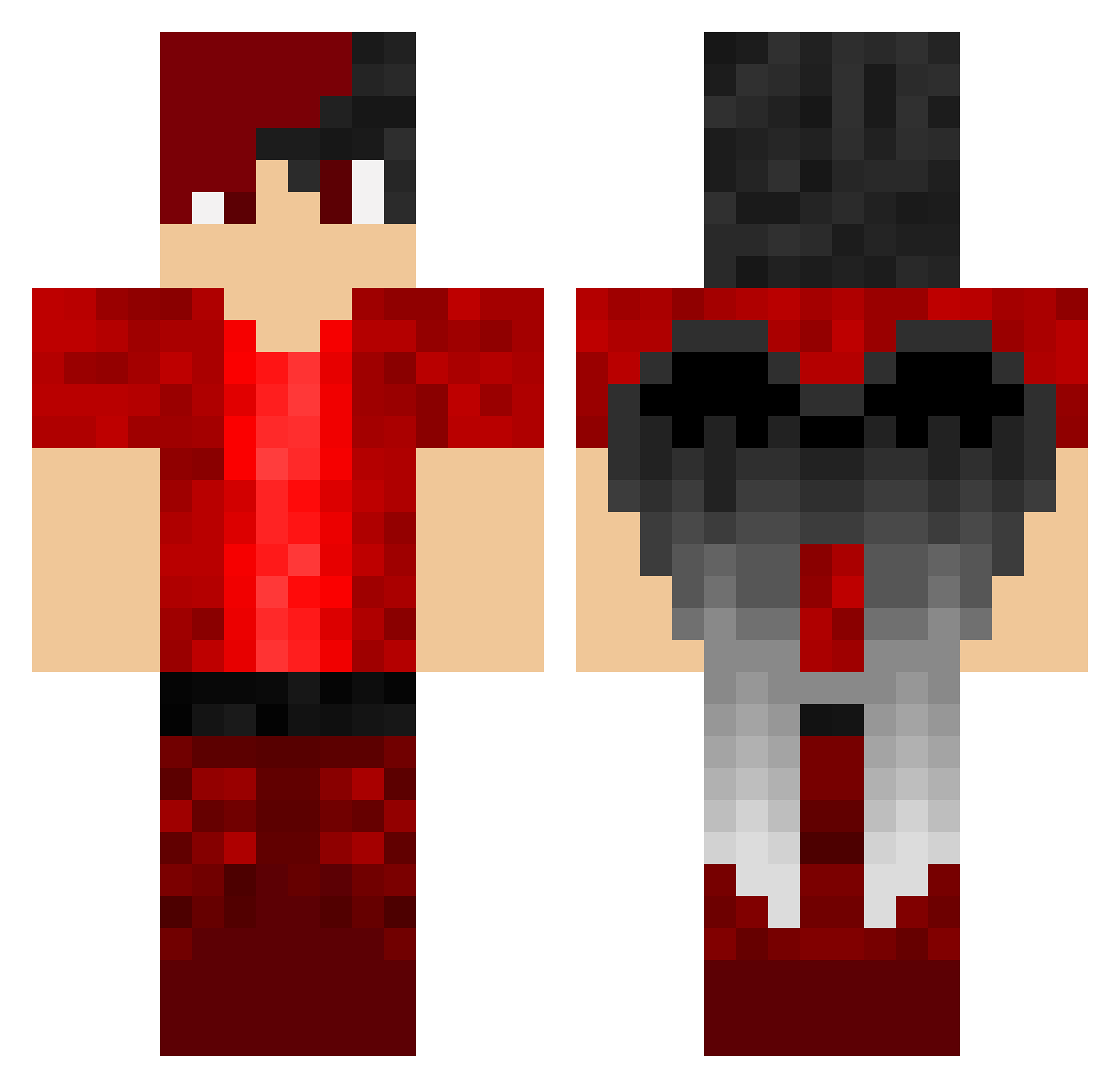 StrijderLyon Minecraft skin, front and back view