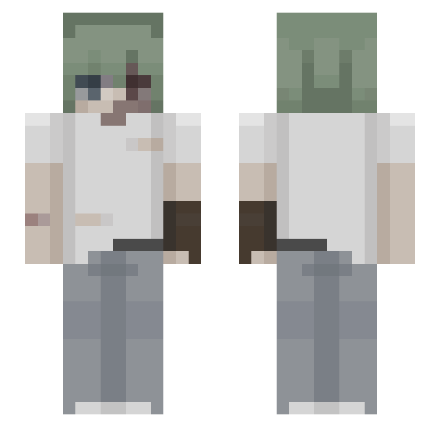 faul7y Minecraft skin, front and back view