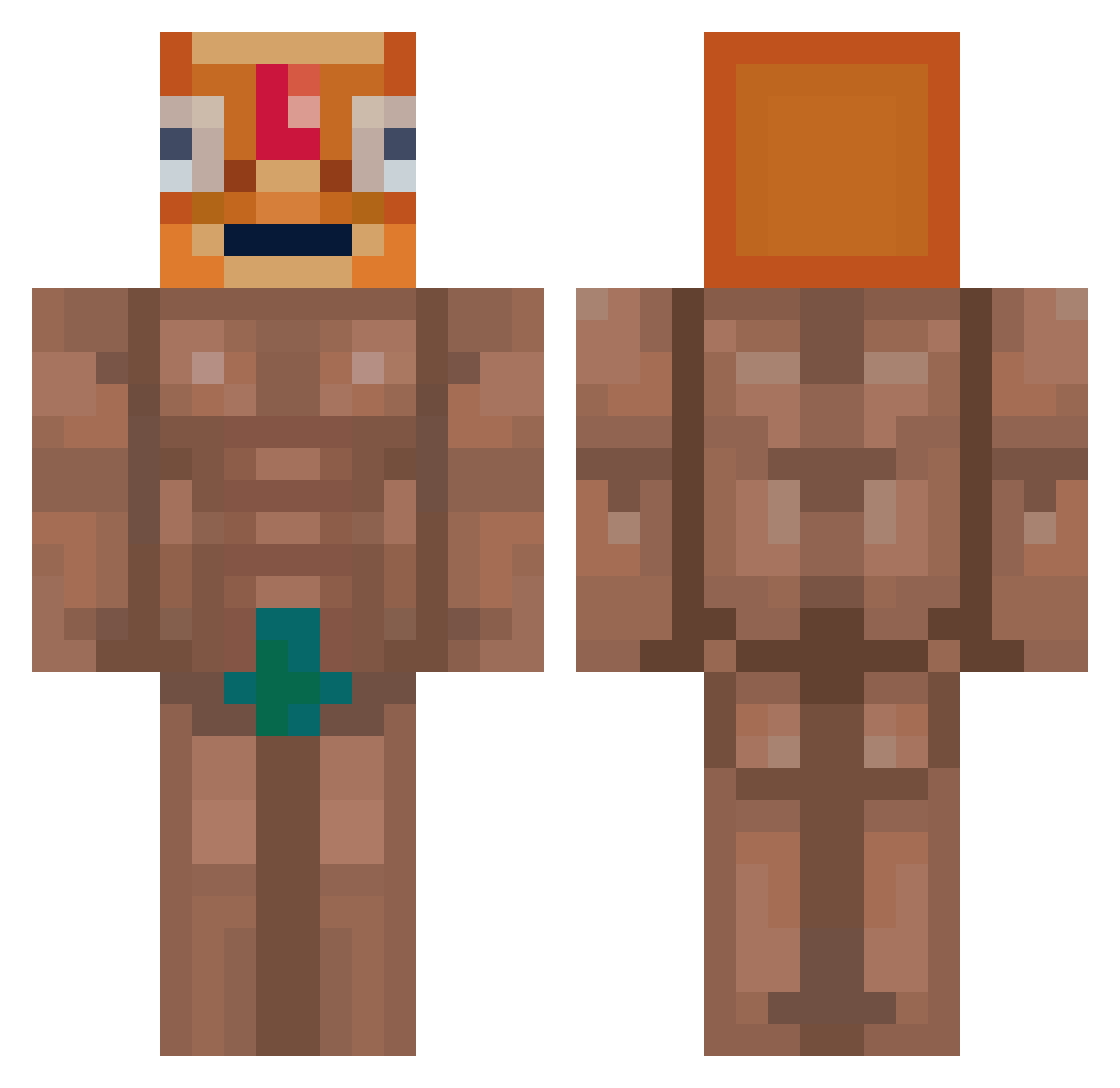 Lilblacko Minecraft skin, front and back view