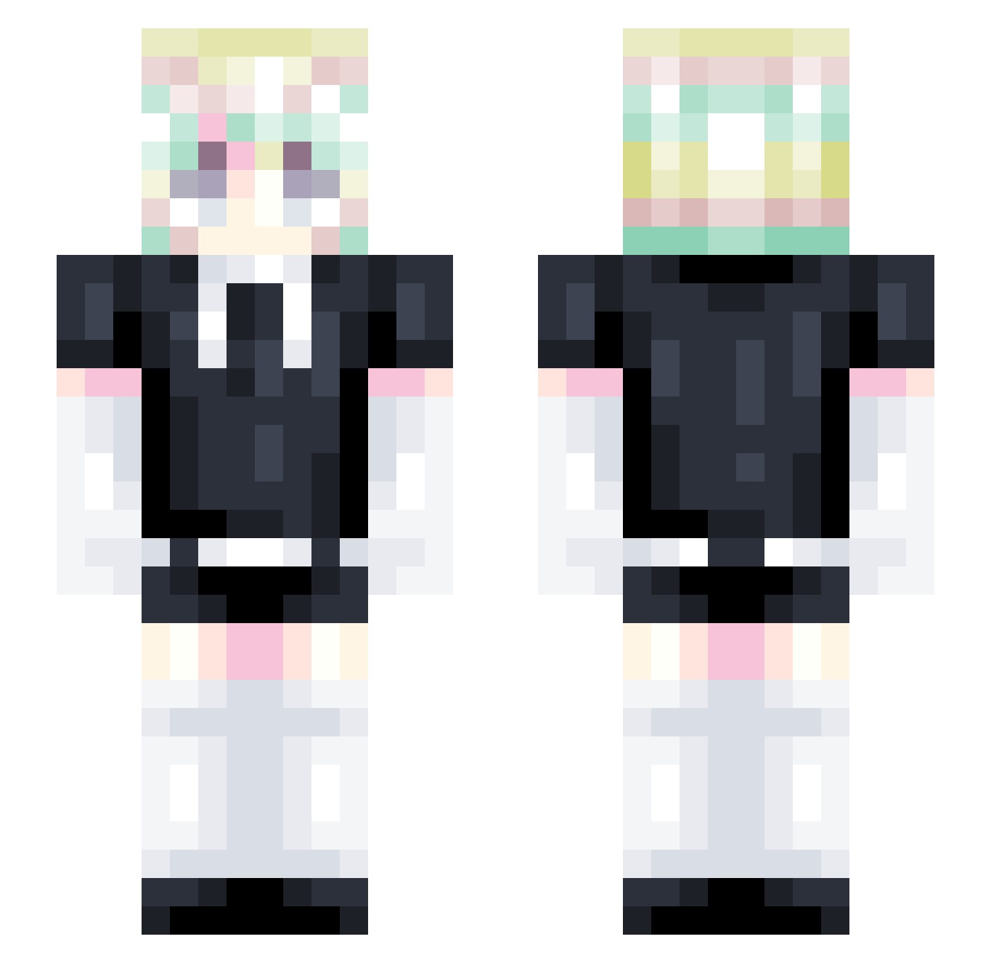 RealSirStar Minecraft skin, front and back view