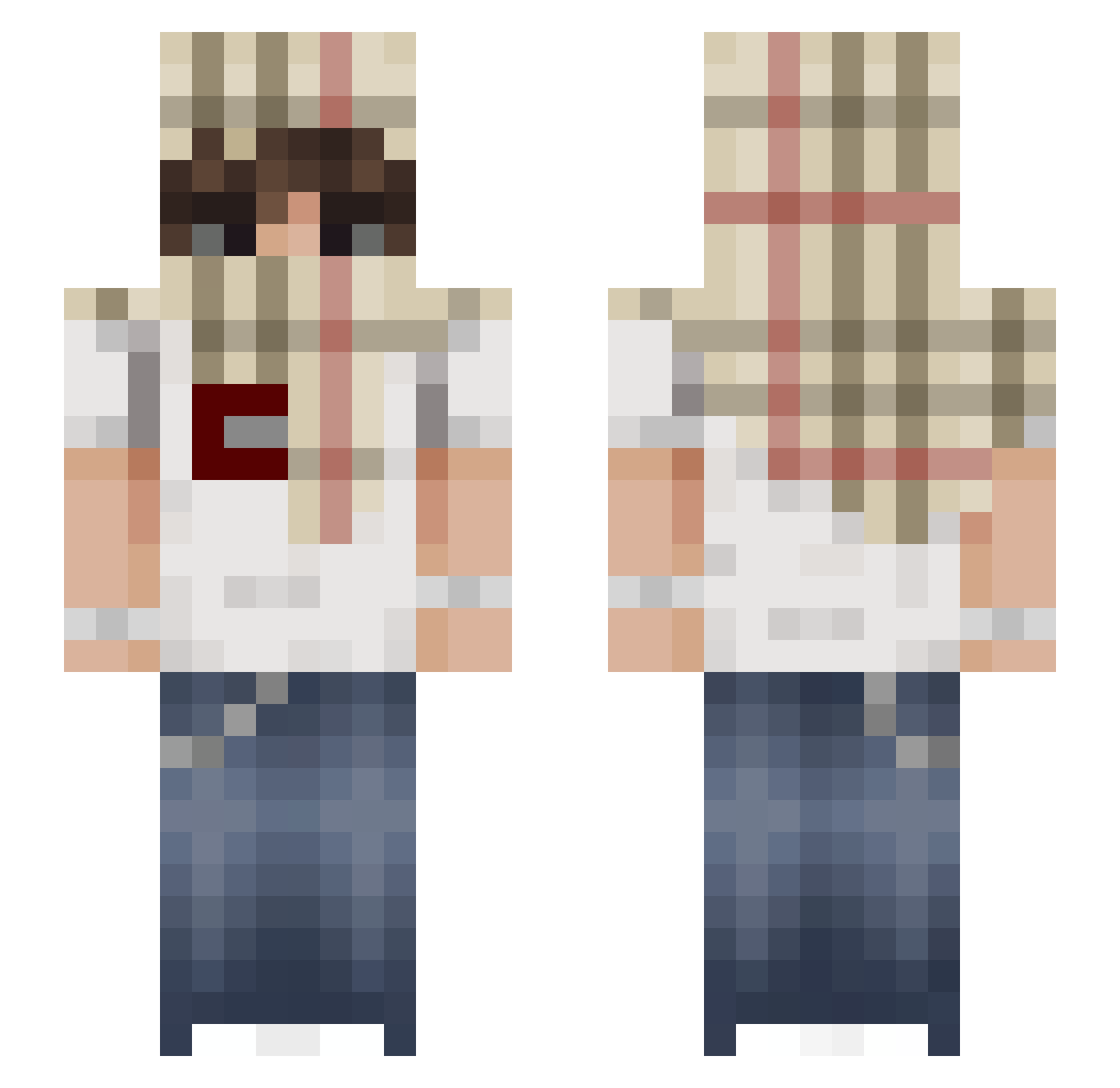 SporeGitter84 Minecraft skin, front and back view