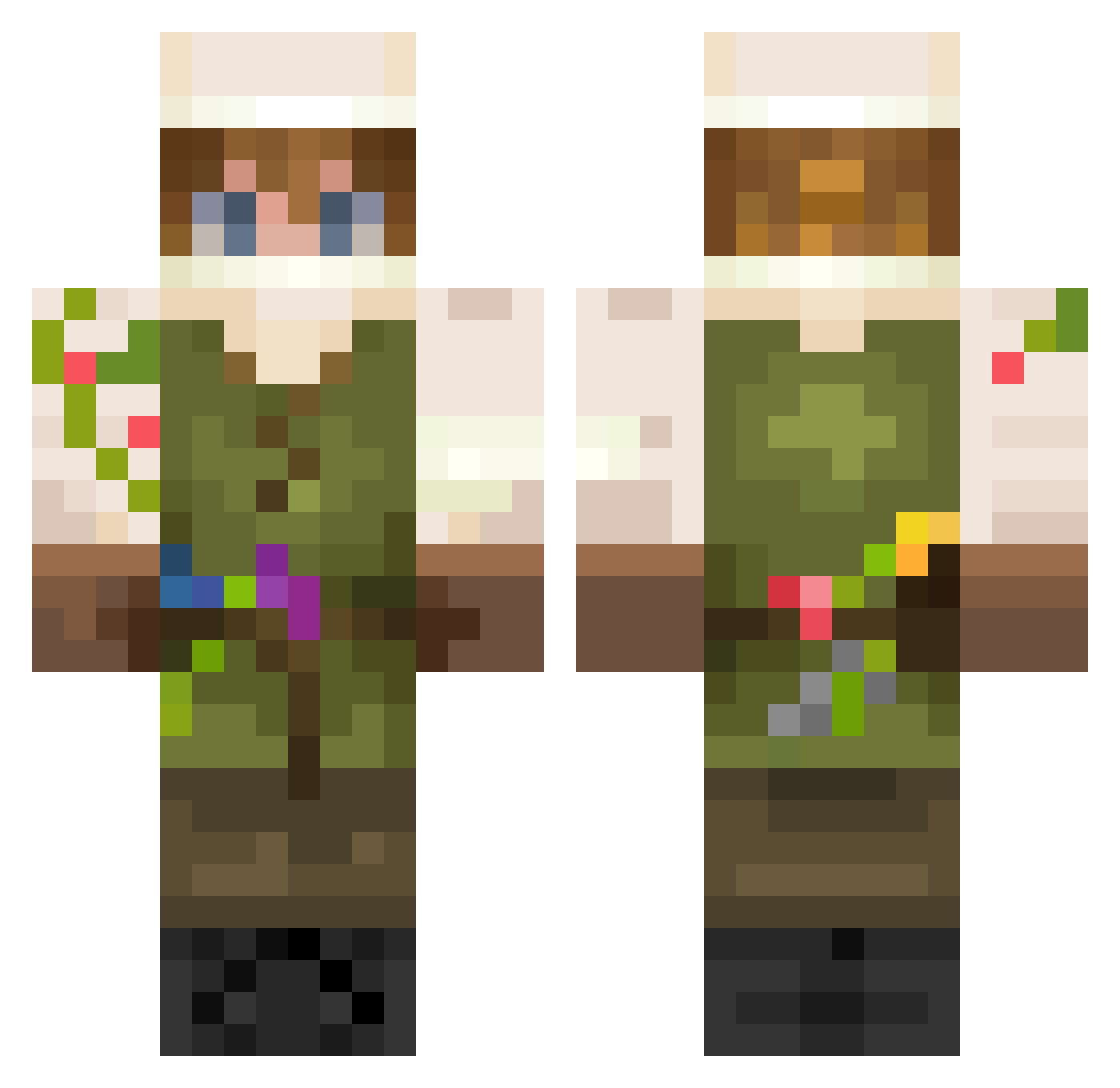 IceCubeMelting_ Minecraft skin, front and back view