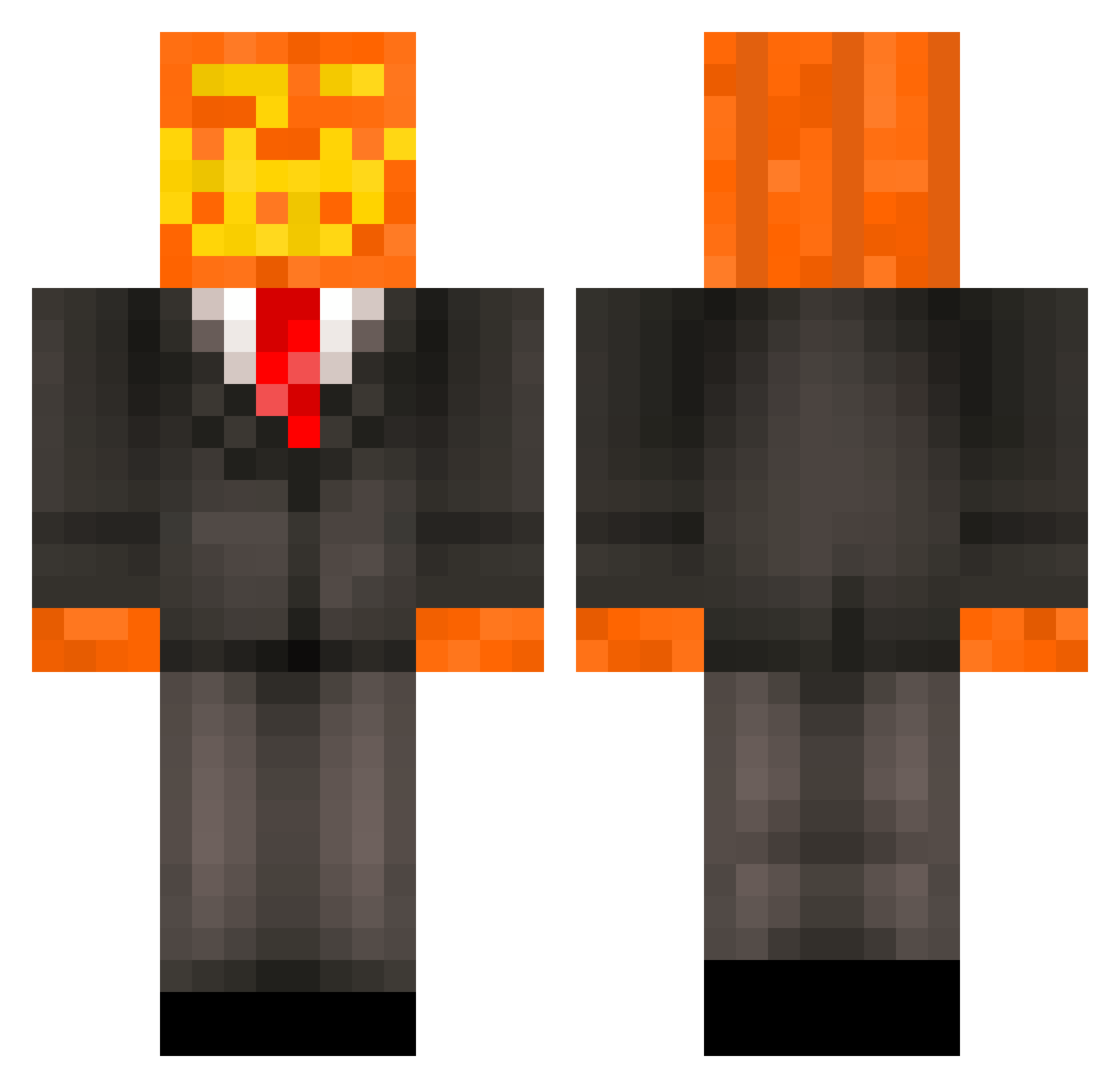 Cappyfly130 Minecraft skin, front and back view