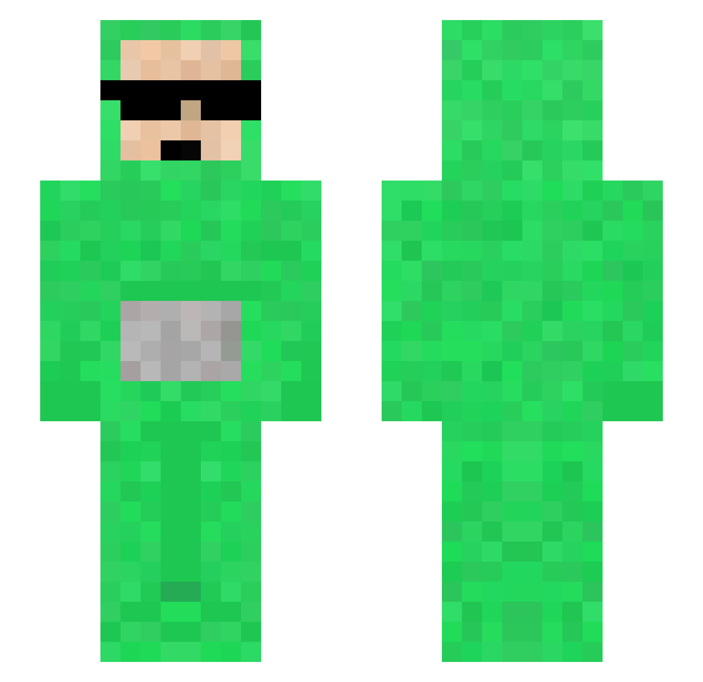 Vitchieee Minecraft skin, front and back view