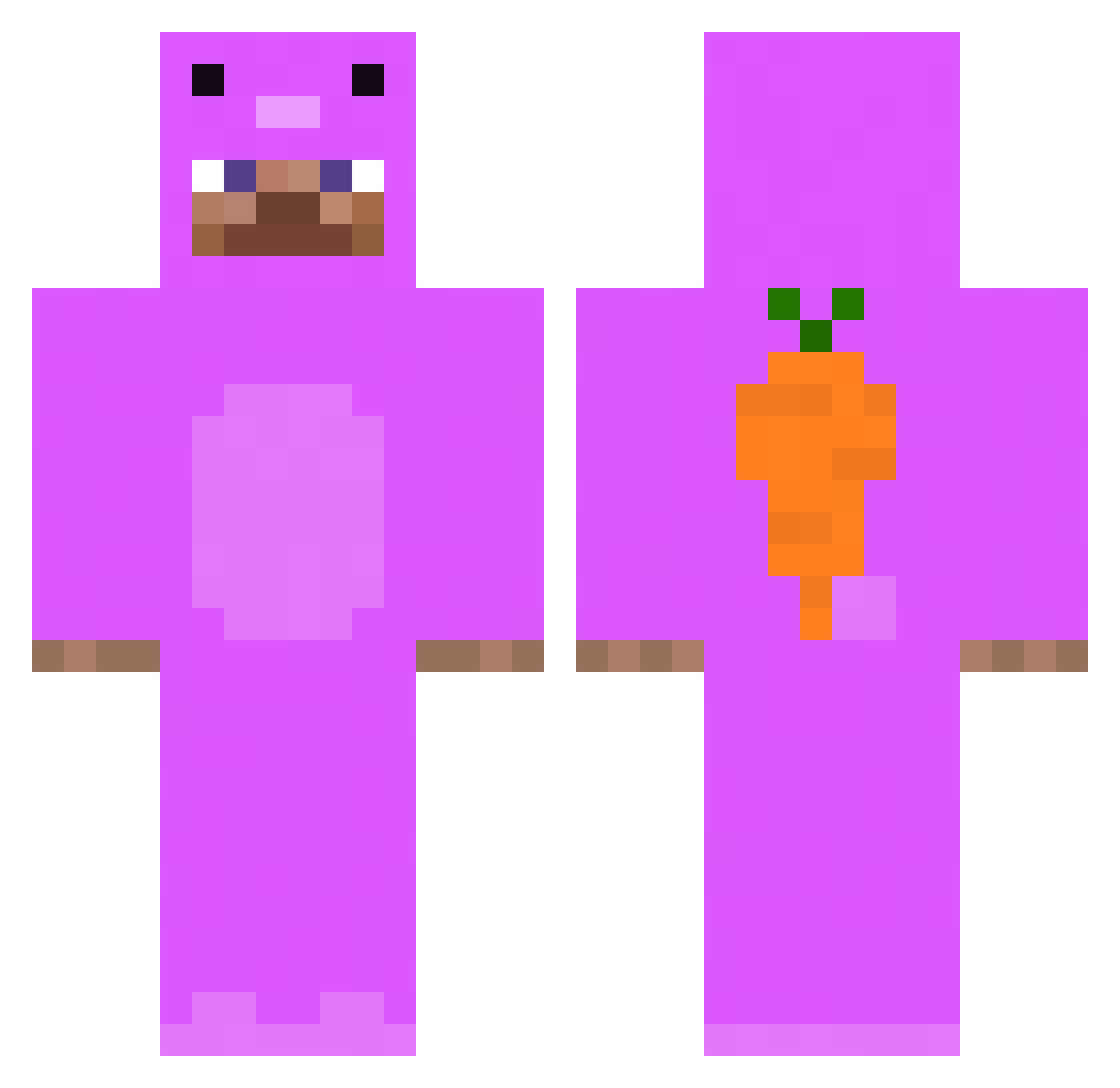 bobojakob Minecraft skin, front and back view