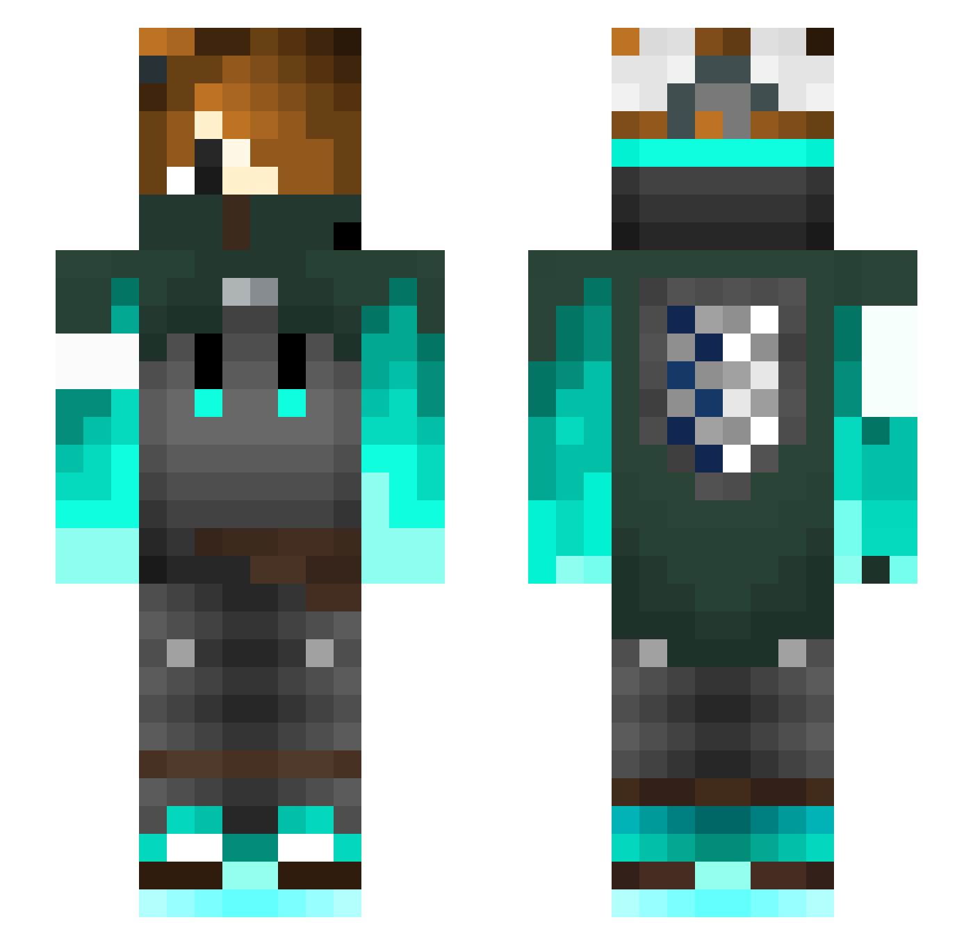 Shouling Minecraft skin, front and back view