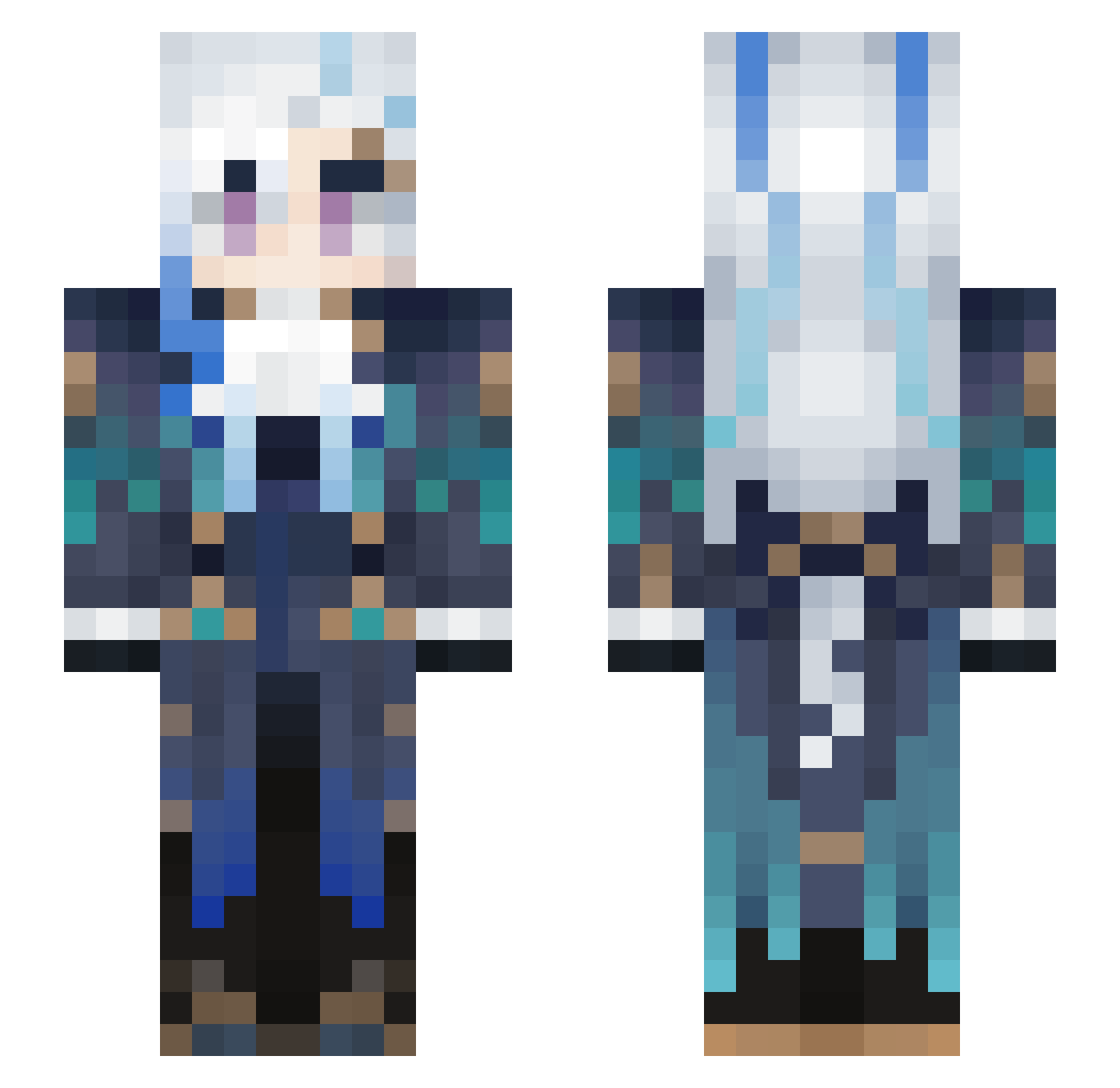 Yukiki__ Minecraft skin, front and back view