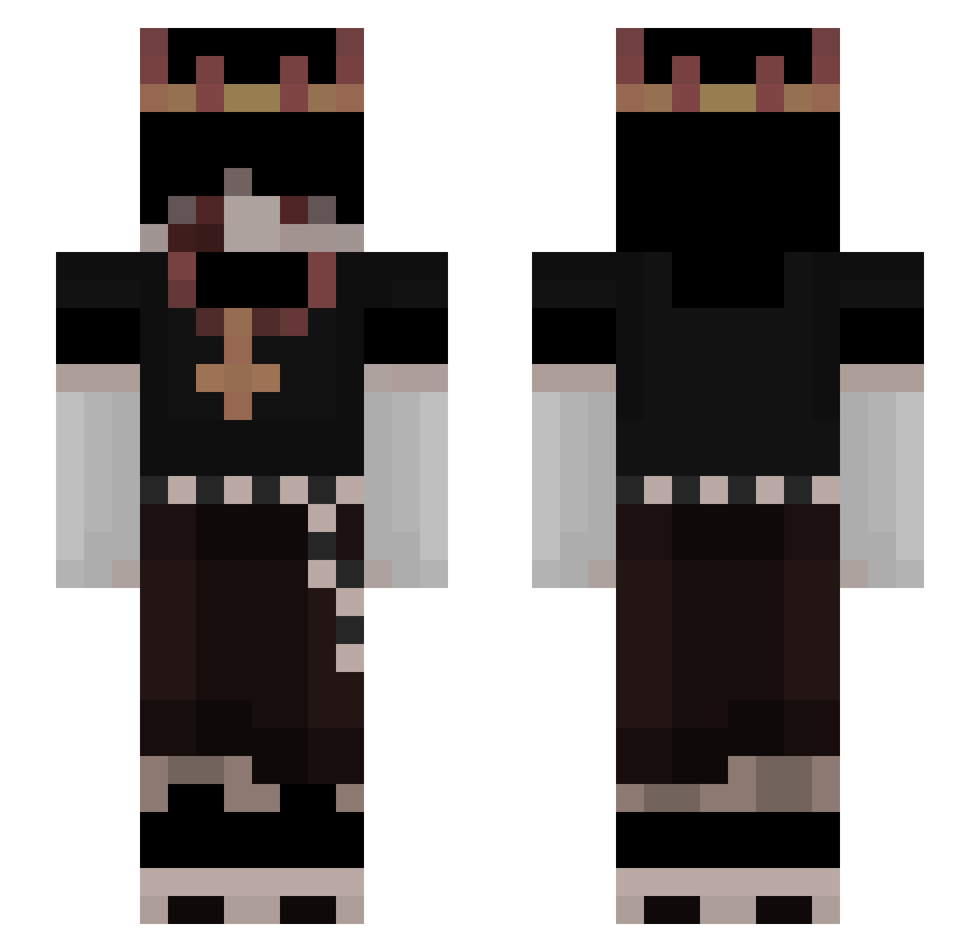_Arkadius_ Minecraft skin, front and back view