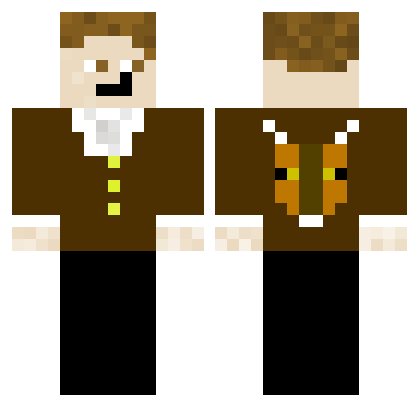Goatguy101568 Minecraft skin, front and back view