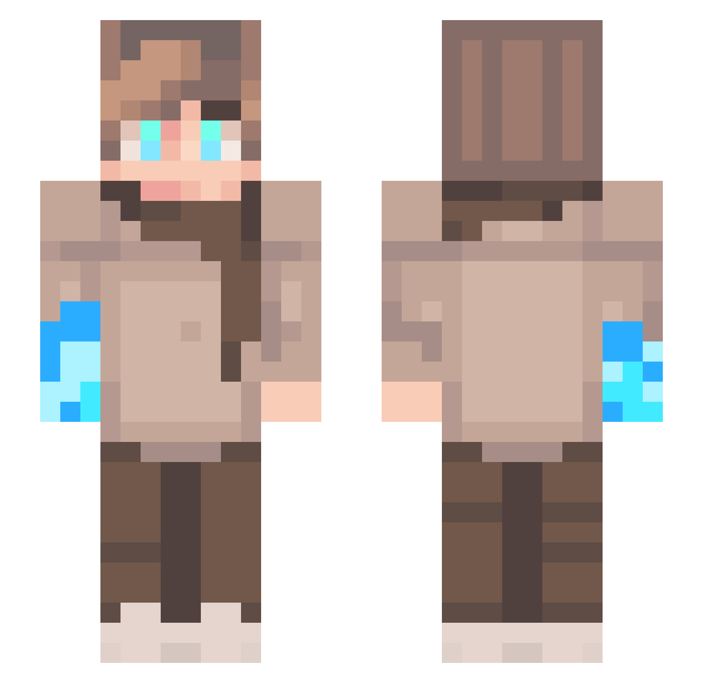 THEFIREHORIZON Minecraft skin, front and back view