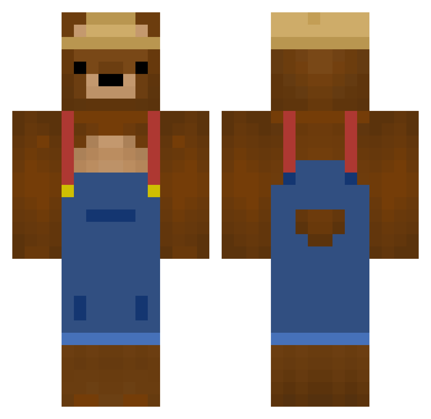 Vilius3010 Minecraft skin, front and back view