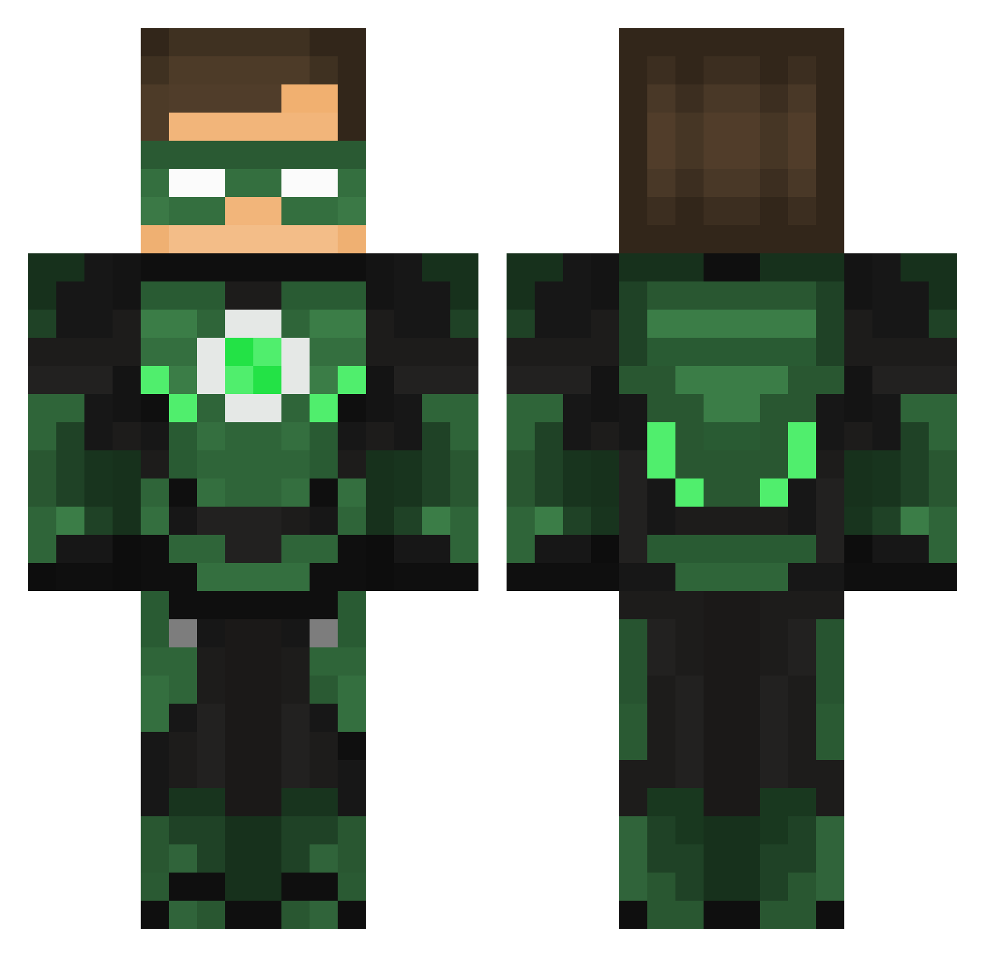 Sevn_66 Minecraft skin, front and back view