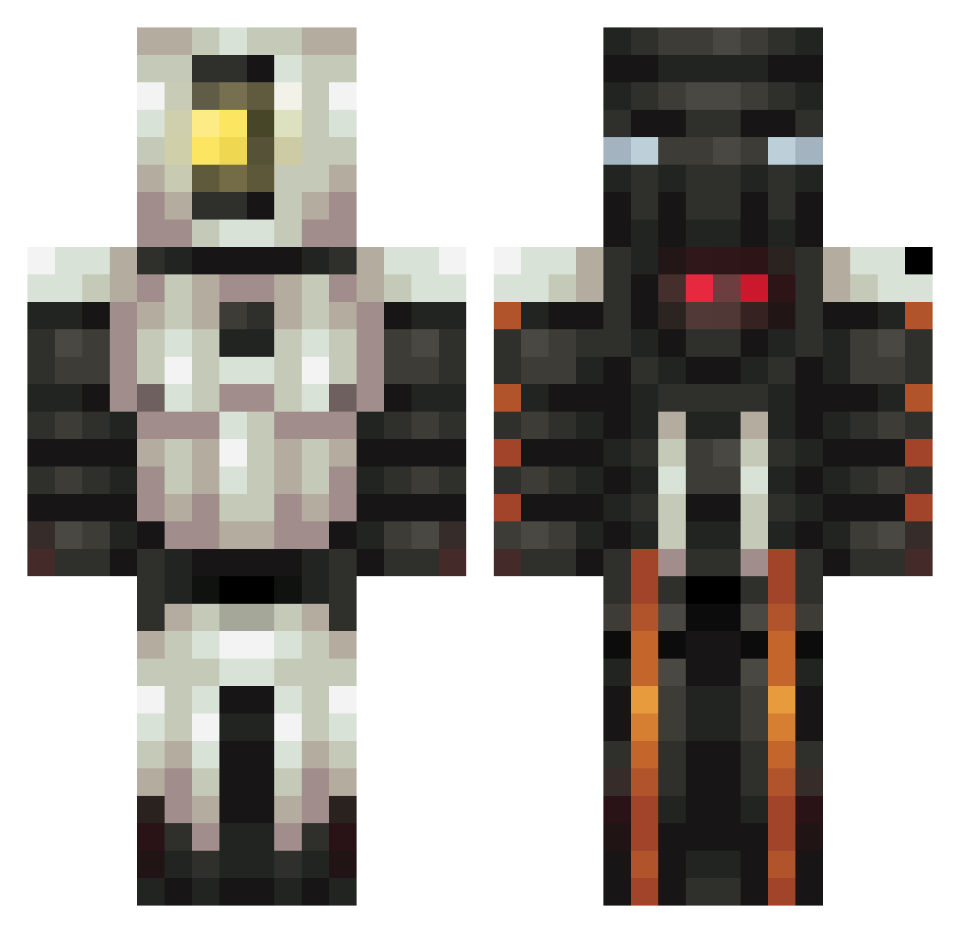 Lapo2309 Minecraft skin, front and back view