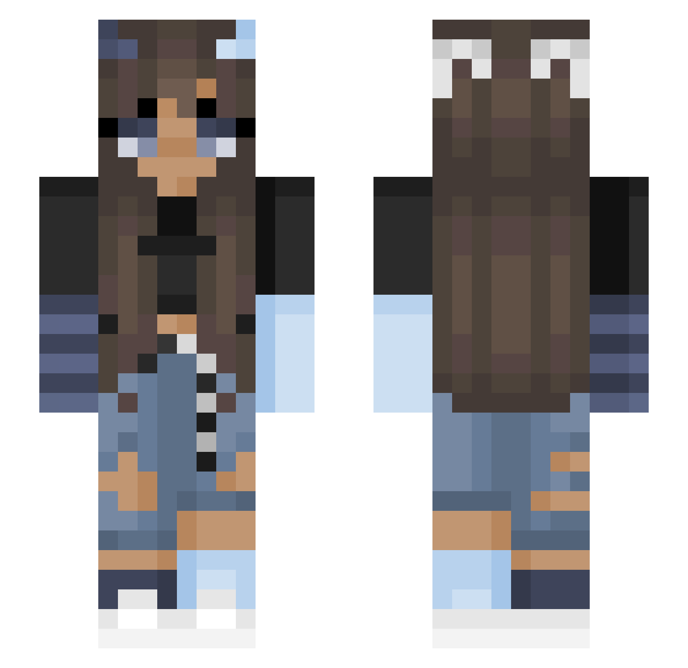Blue_star98 Minecraft skin, front and back view