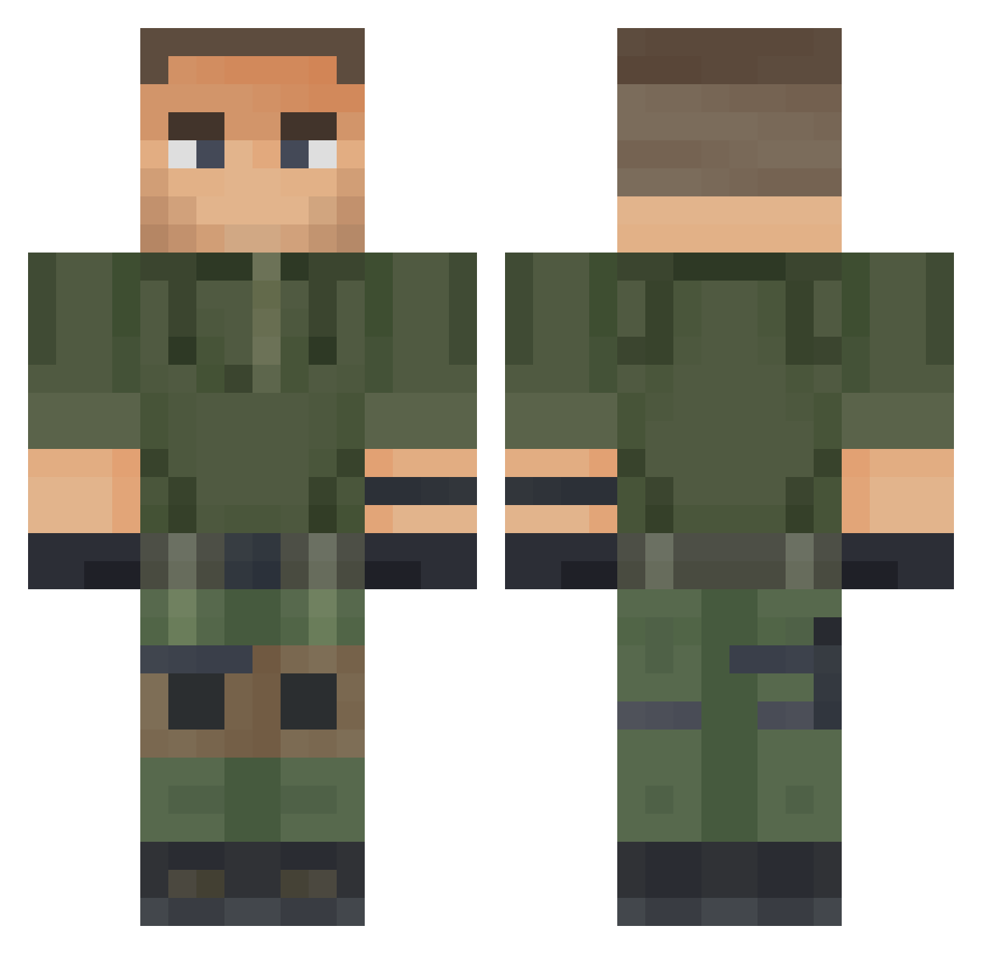coldZera4517 Minecraft skin, front and back view