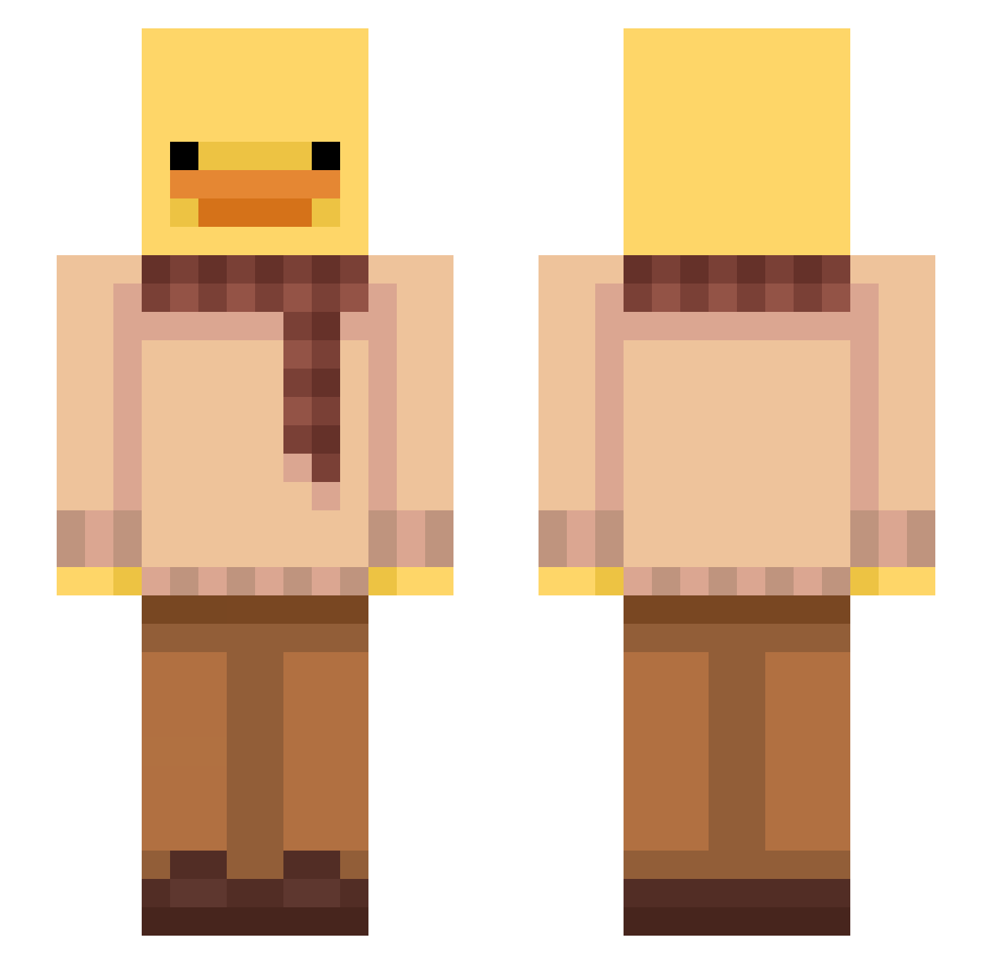 SkinEditor Minecraft skin, front and back view