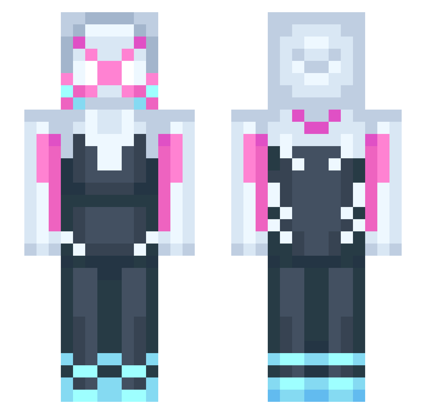 Kerropi0_ Minecraft skin, front and back view