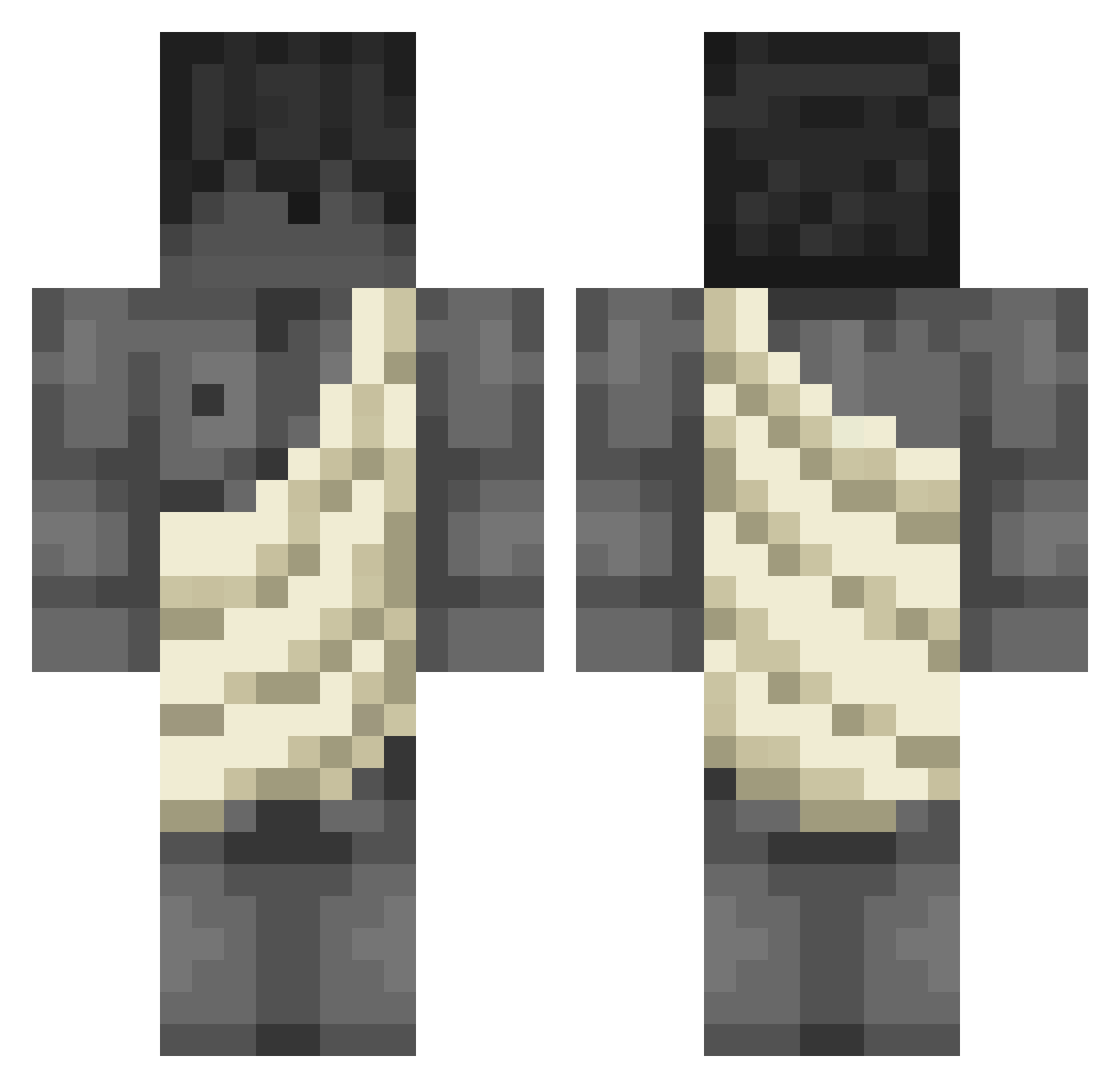 Shuki_13 Minecraft skin, front and back view