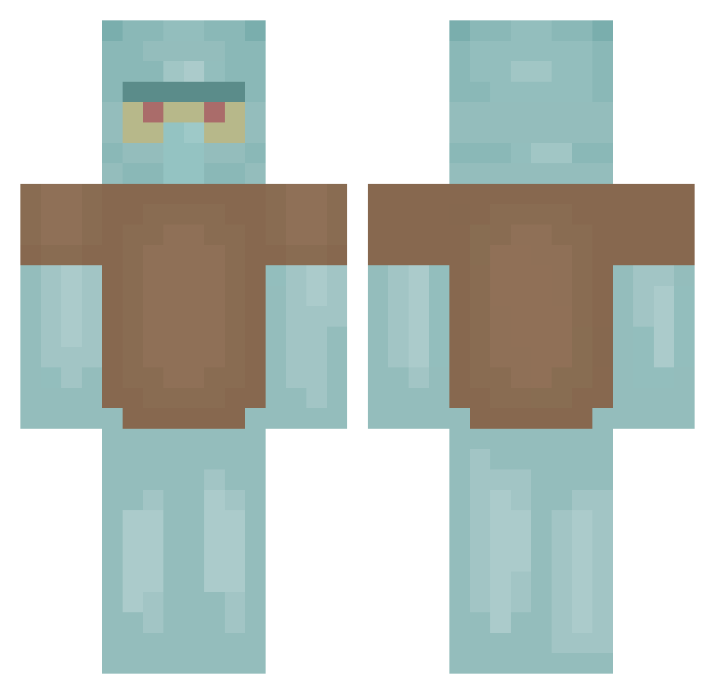 RoestDiePommes Minecraft skin, front and back view