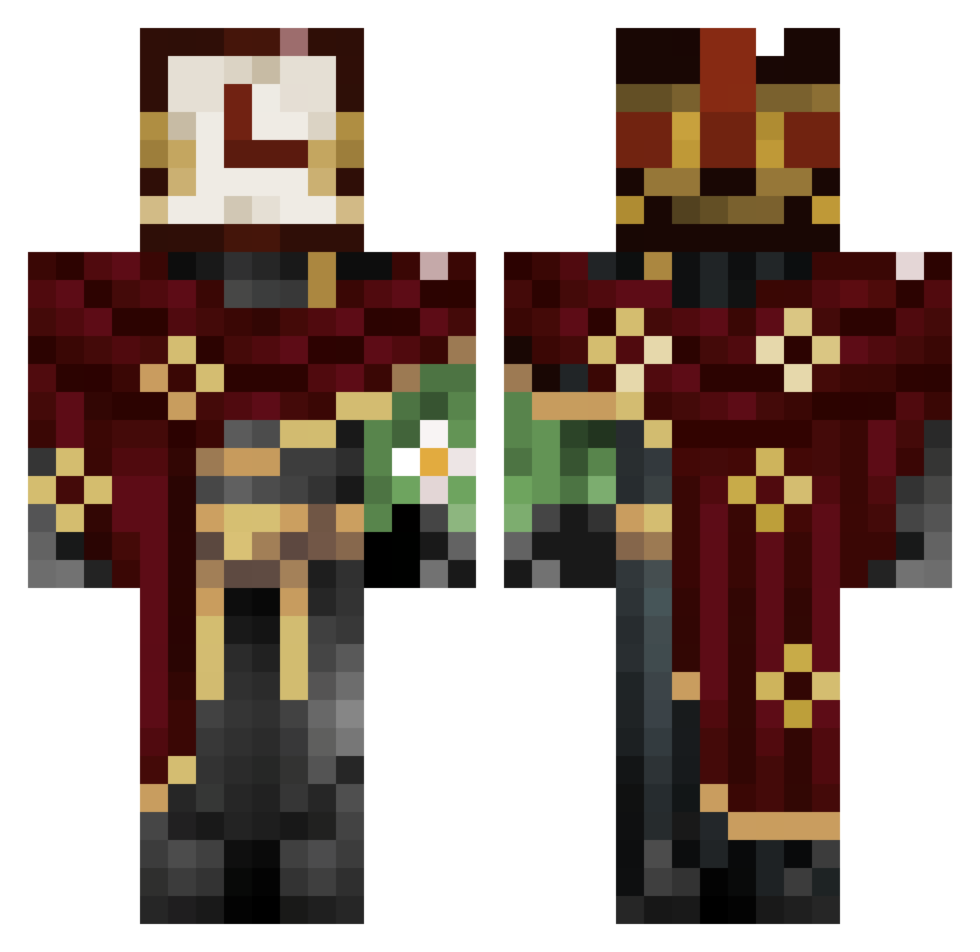 Null_void00 Minecraft skin, front and back view