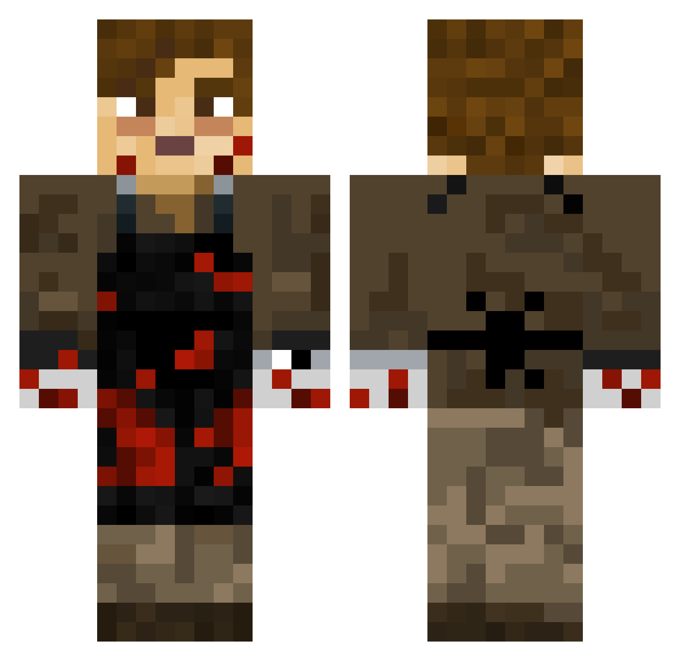 Miguelito1x Minecraft skin, front and back view