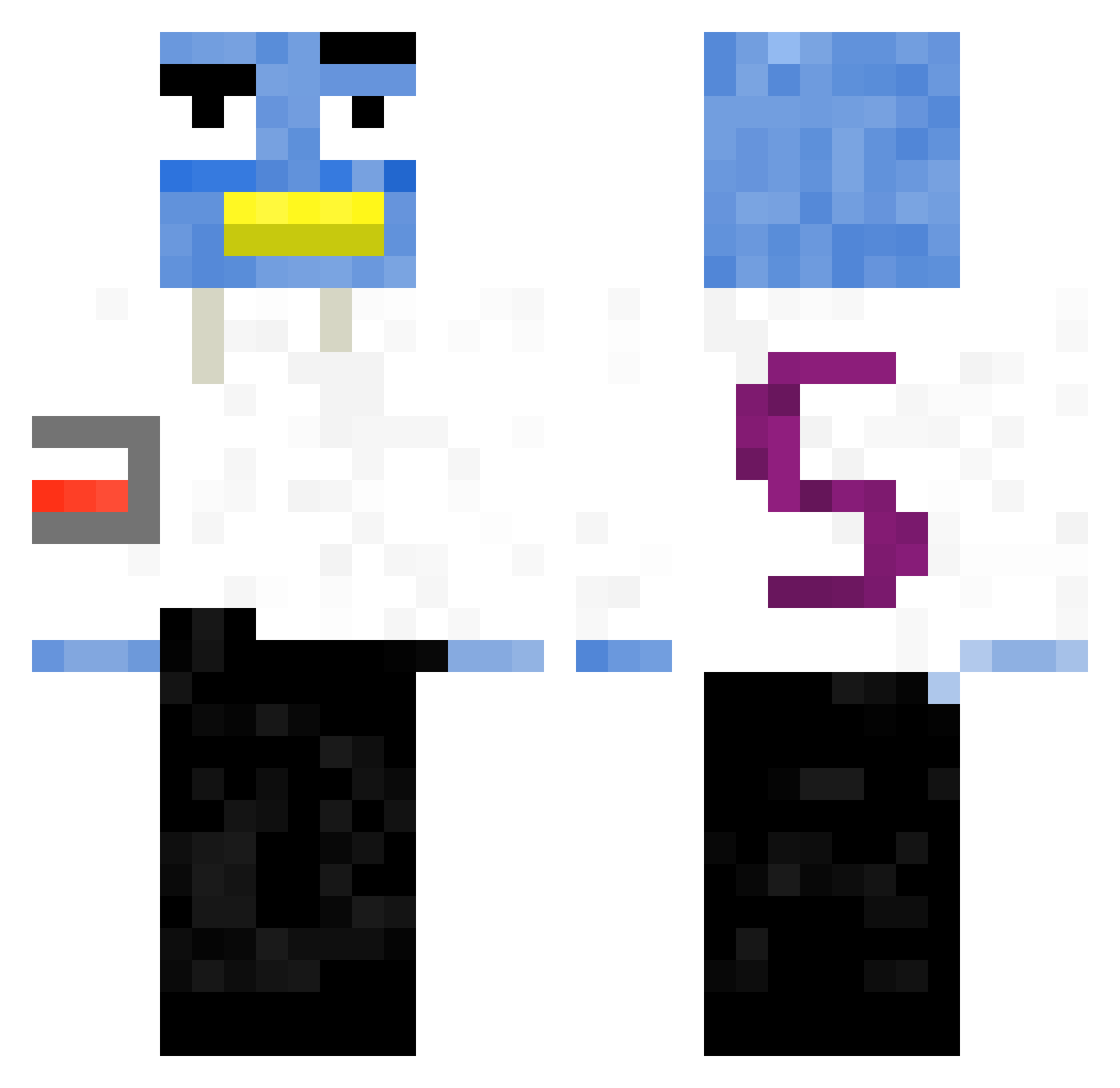 Makary5074 Minecraft skin, front and back view