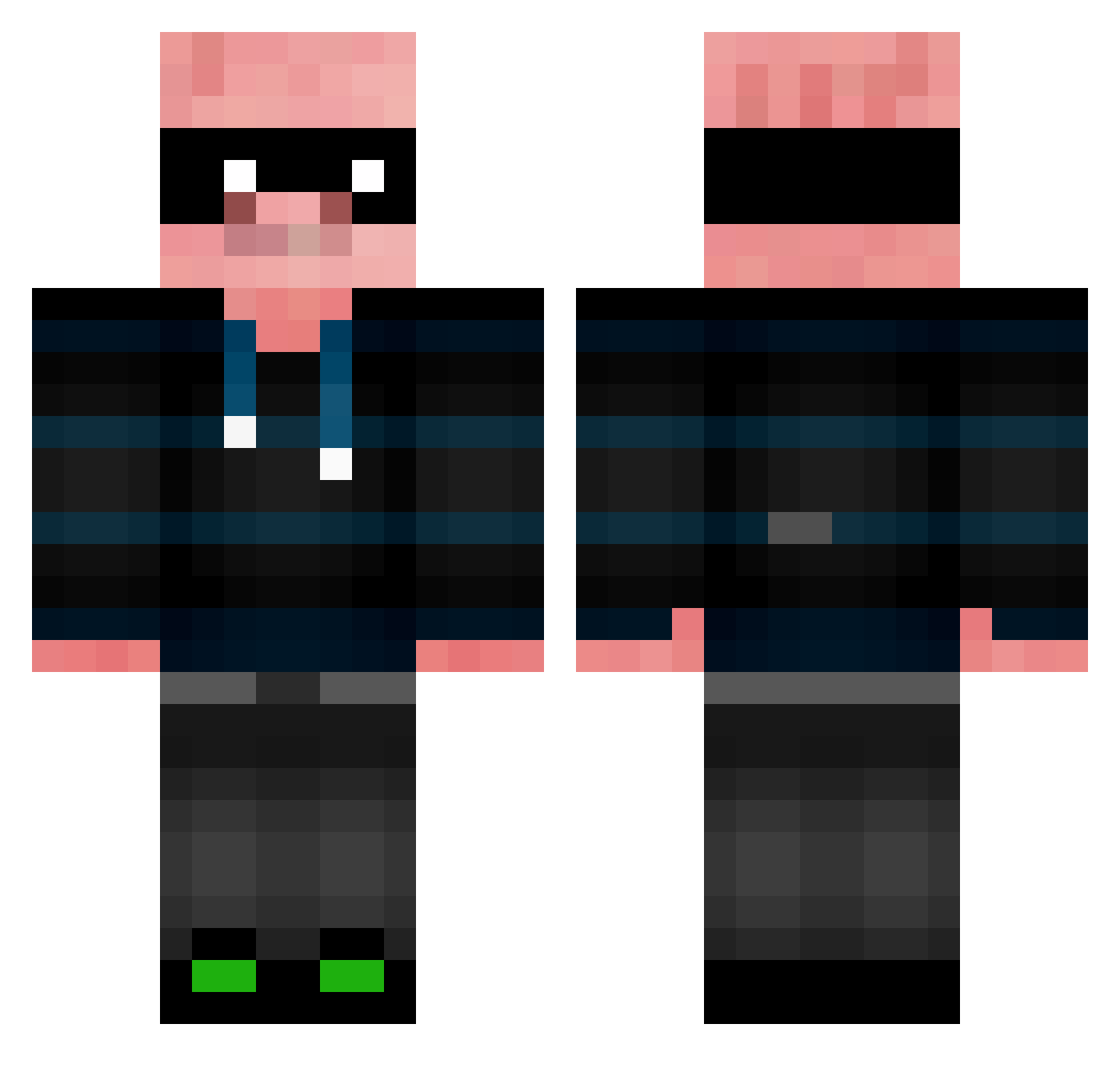 Harrold_95 Minecraft skin, front and back view