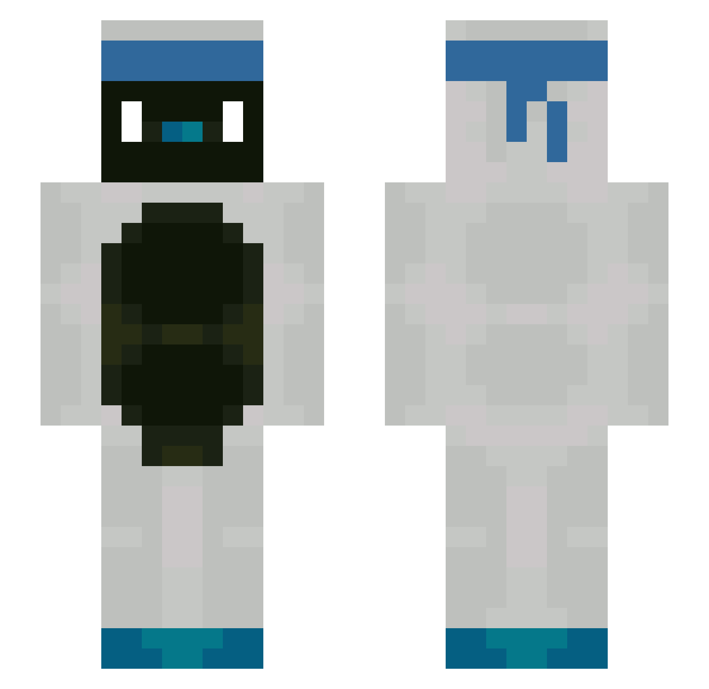 ZwyczajnyMikus Minecraft skin, front and back view