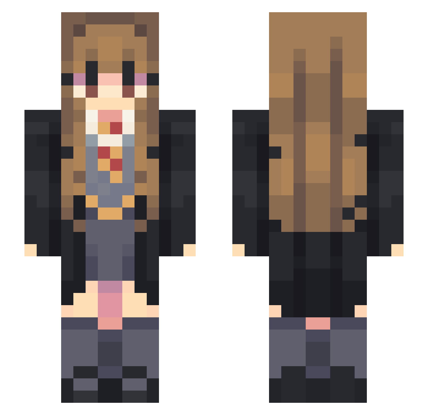 tiffanysusu Minecraft skin, front and back view