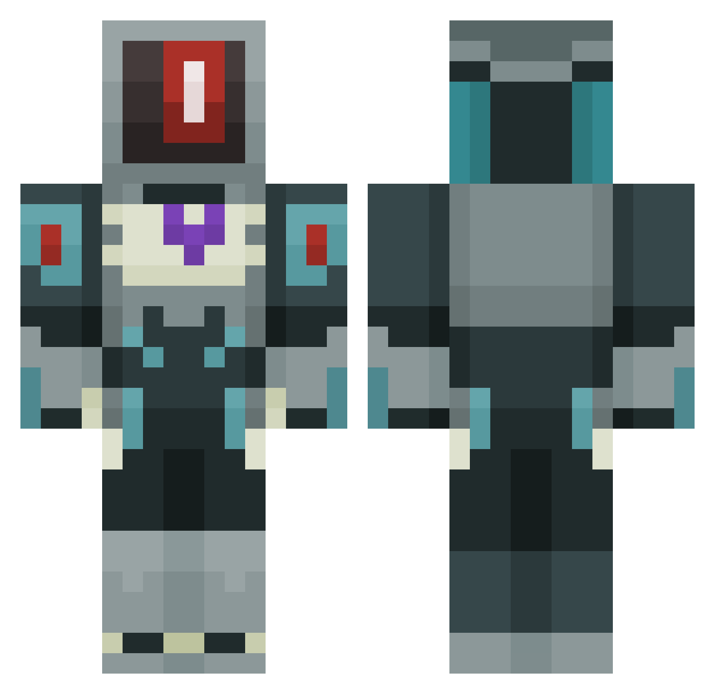 OllieBean1031 Minecraft skin, front and back view