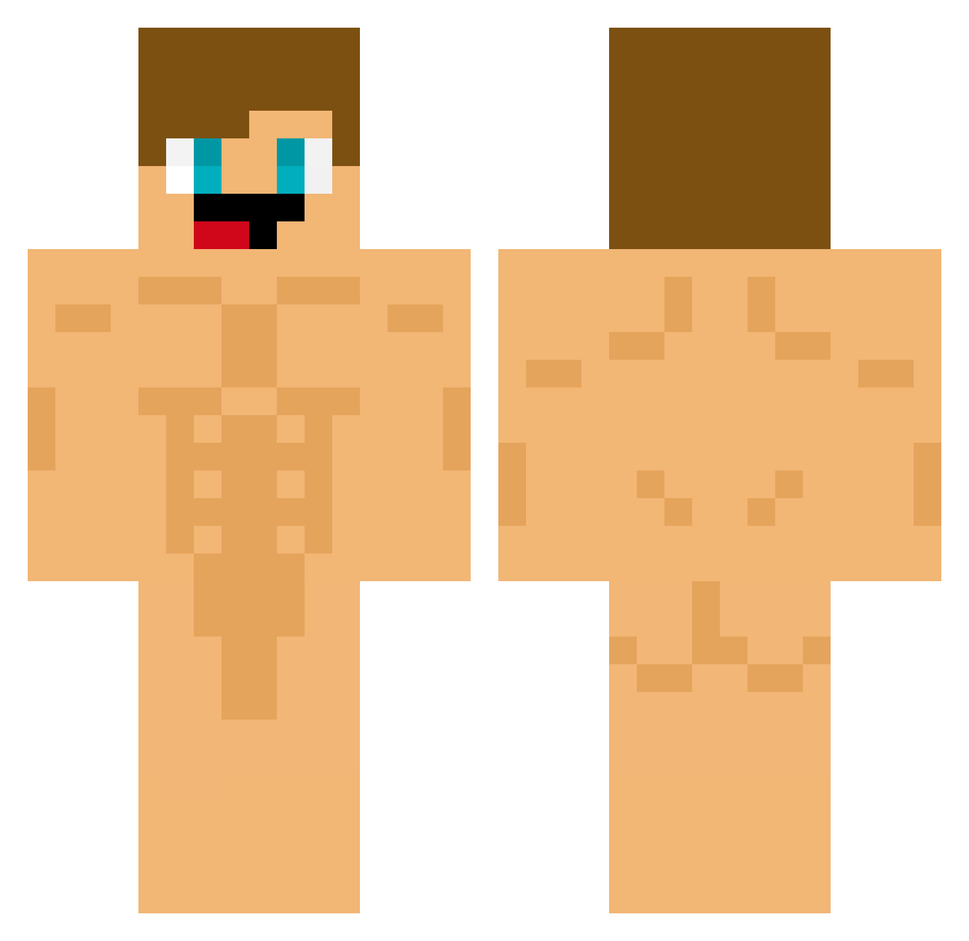 Fukdaj Minecraft skin, front and back view