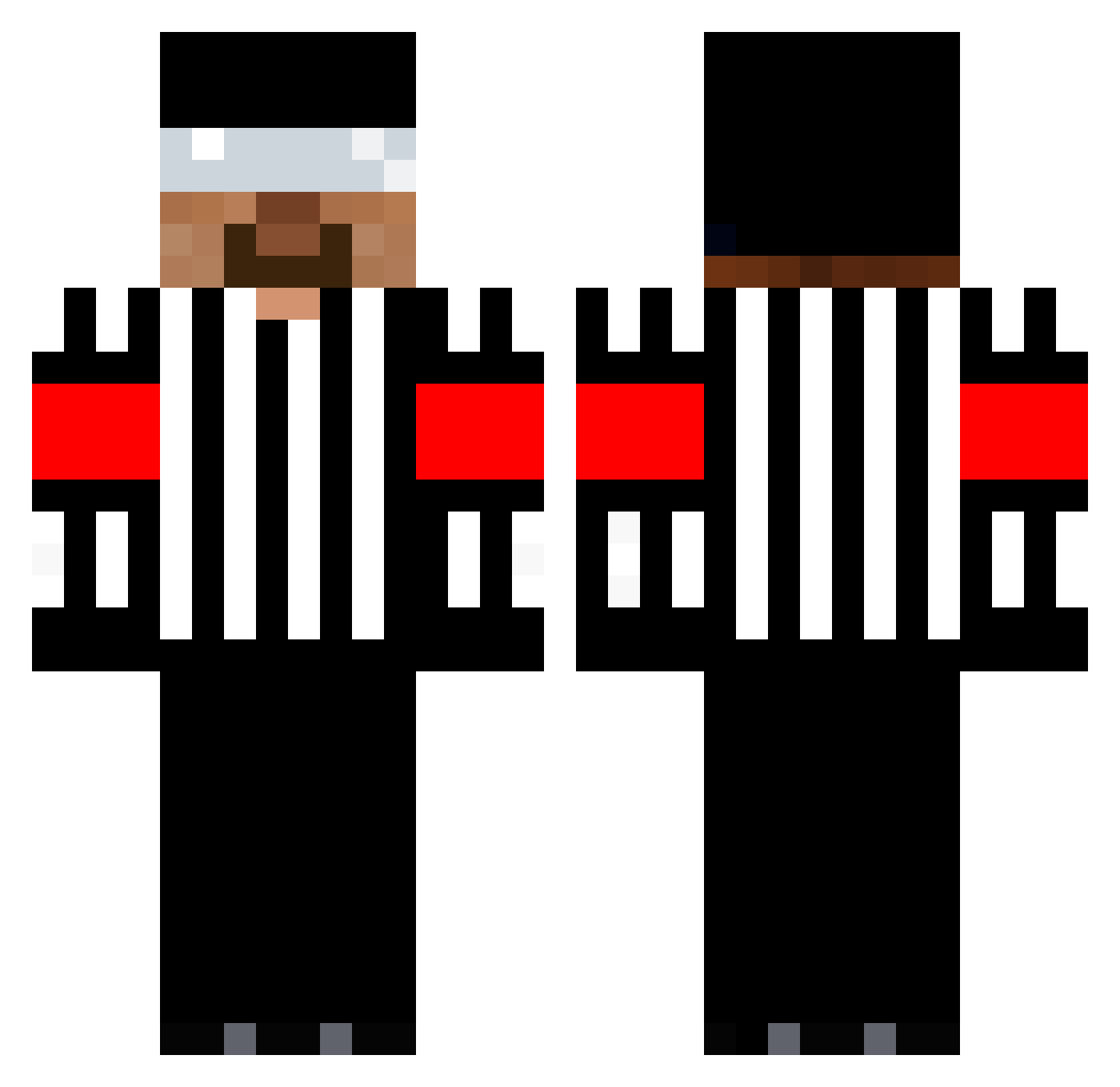 TheRoyalCoconut Minecraft skin, front and back view