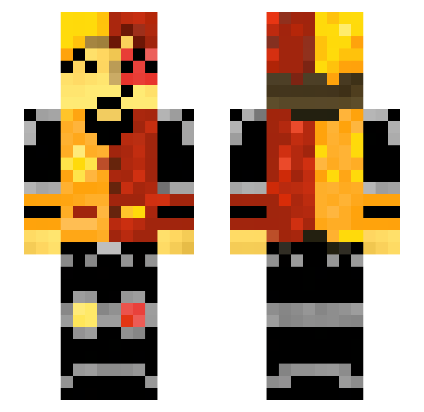 MenggieCM_ Minecraft skin, front and back view