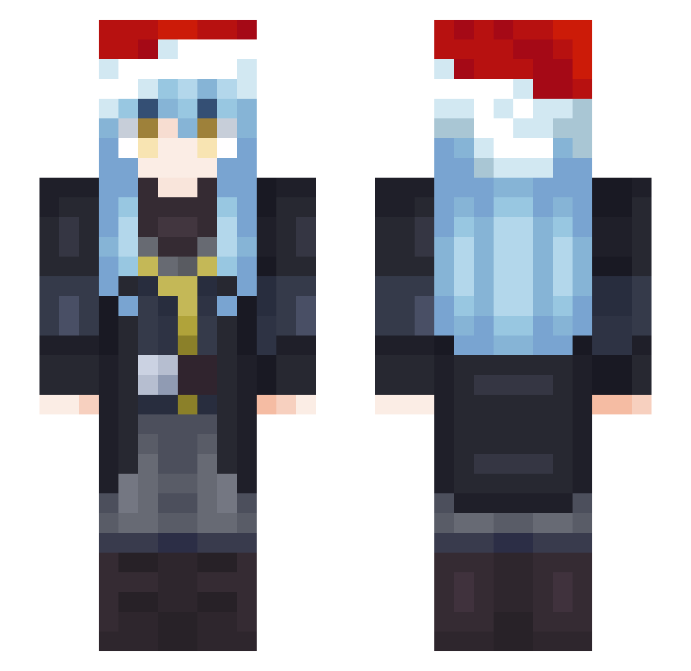 MilkyboyEris Minecraft skin, front and back view