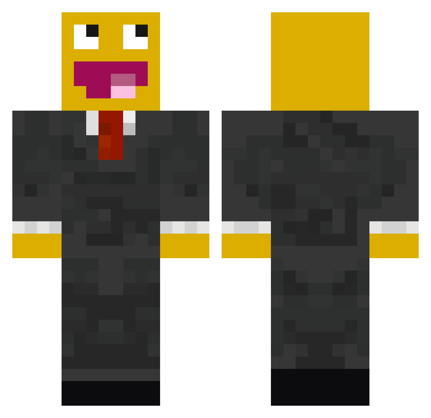 Stefkeedinho Minecraft skin, front and back view