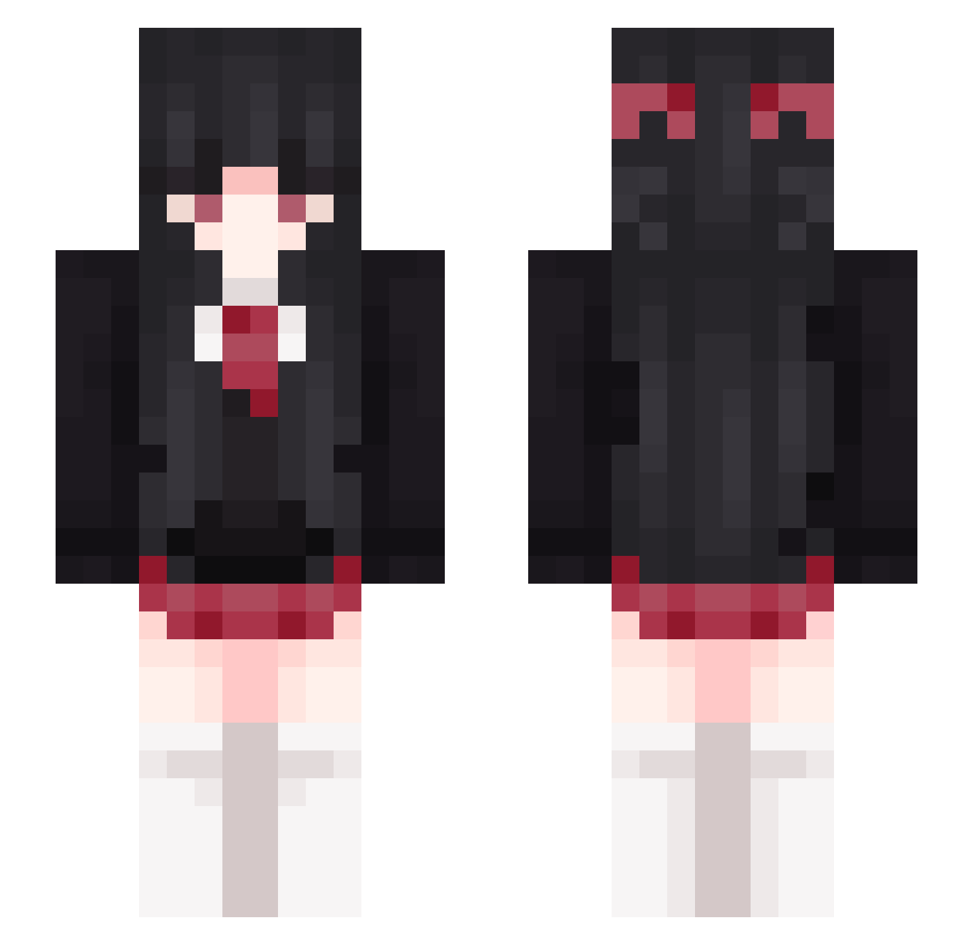 WeirdJsm Minecraft skin, front and back view