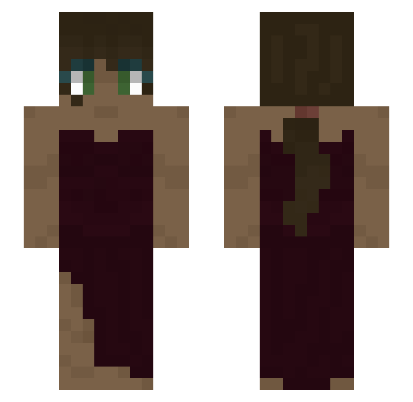 TransgirlFirefly Minecraft skin, front and back view