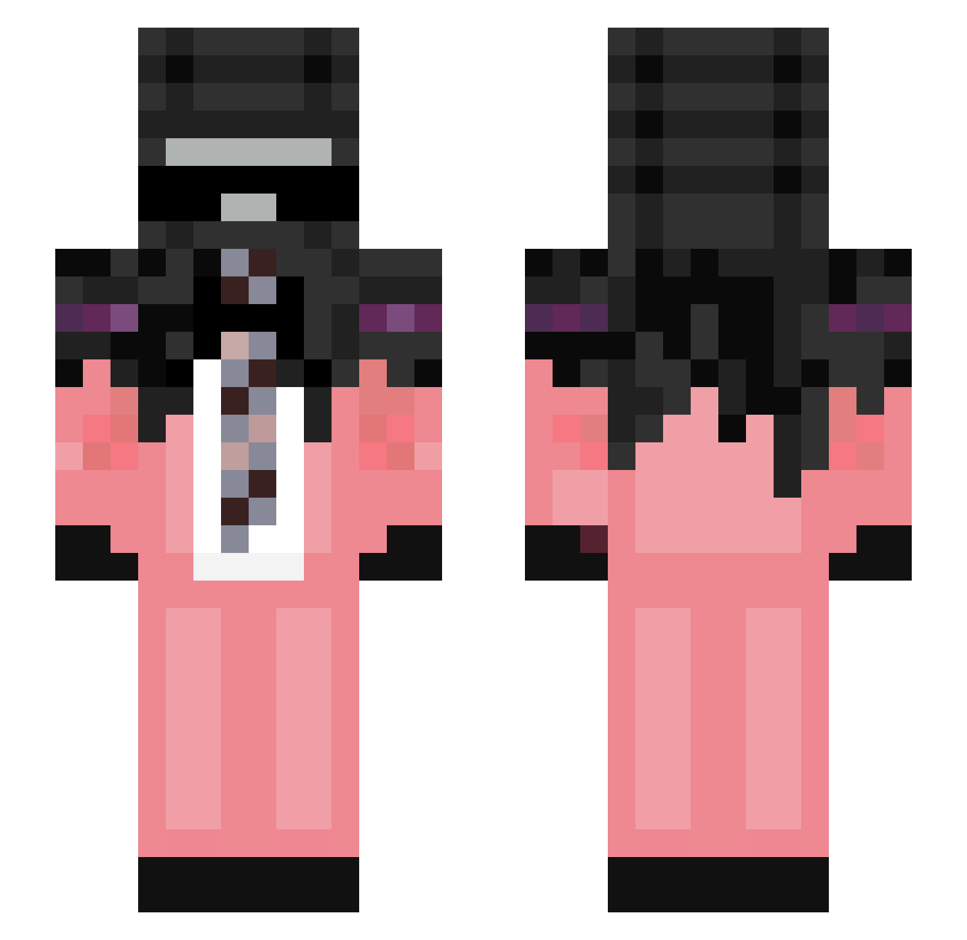 200Qzx Minecraft skin, front and back view