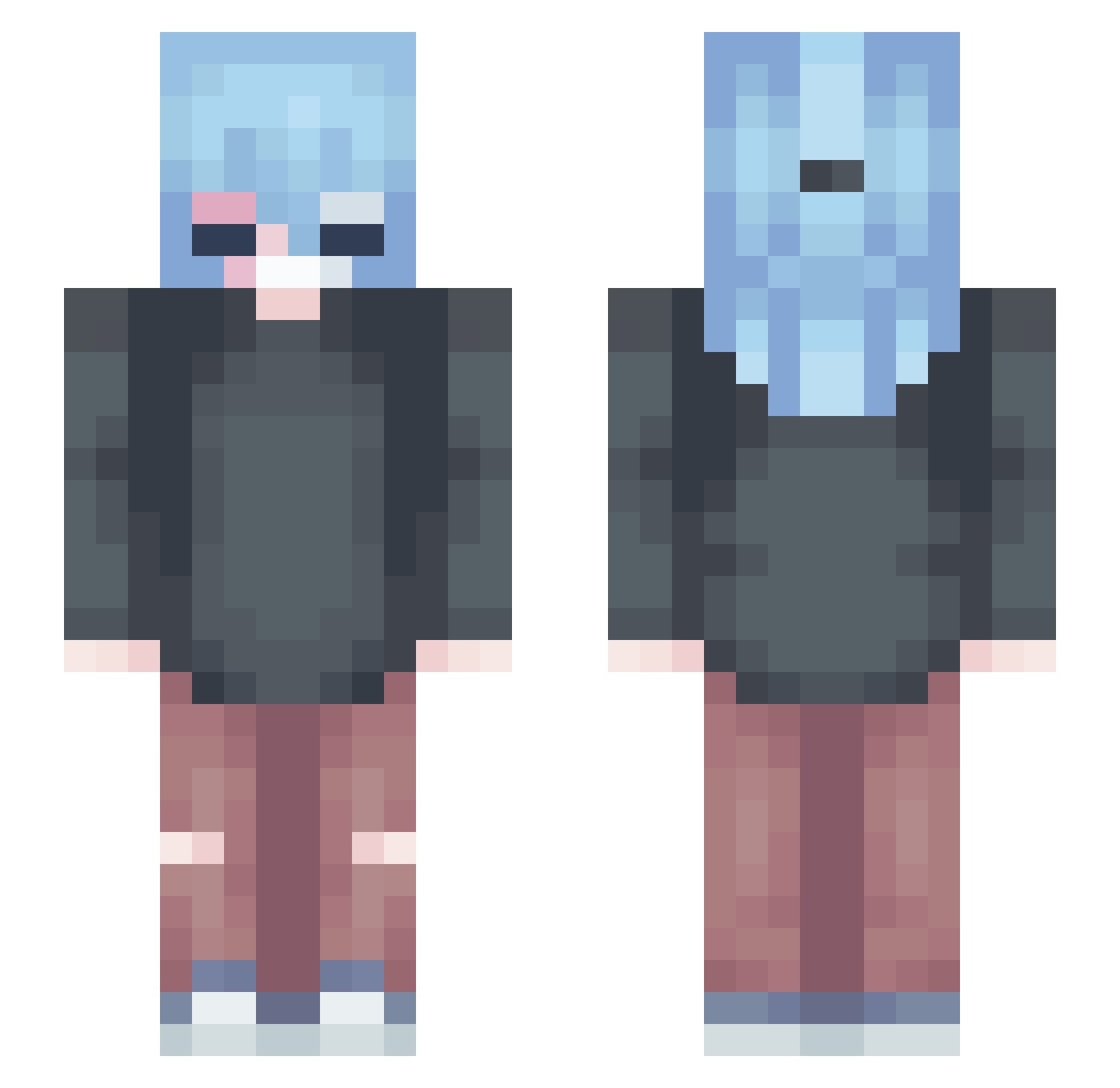 cigsr6ttes Minecraft skin, front and back view