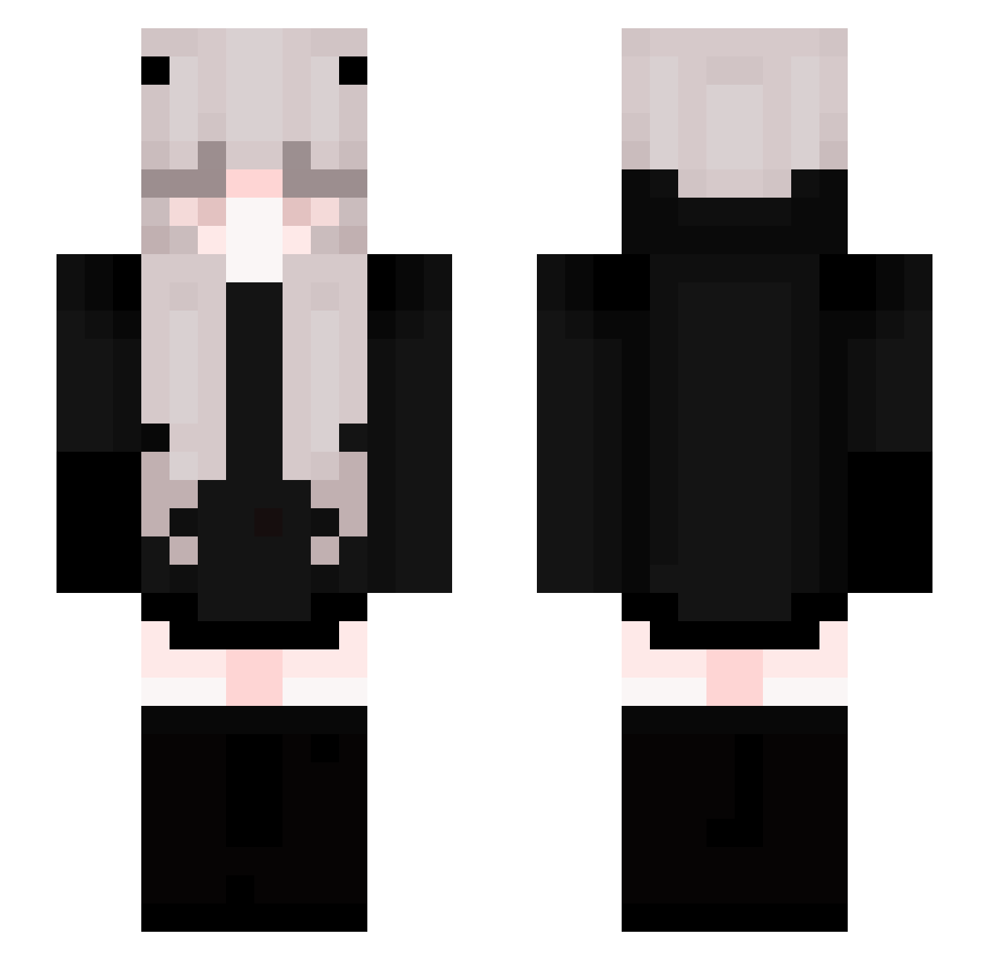 Crystali1111 Minecraft skin, front and back view