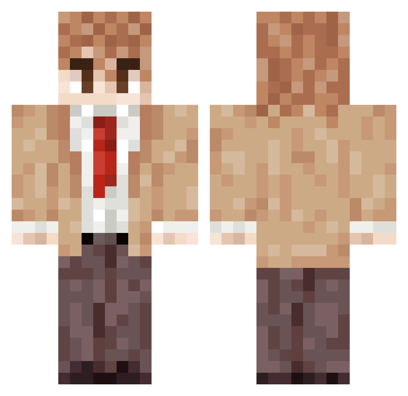 Kinetic_14 Minecraft skin, front and back view
