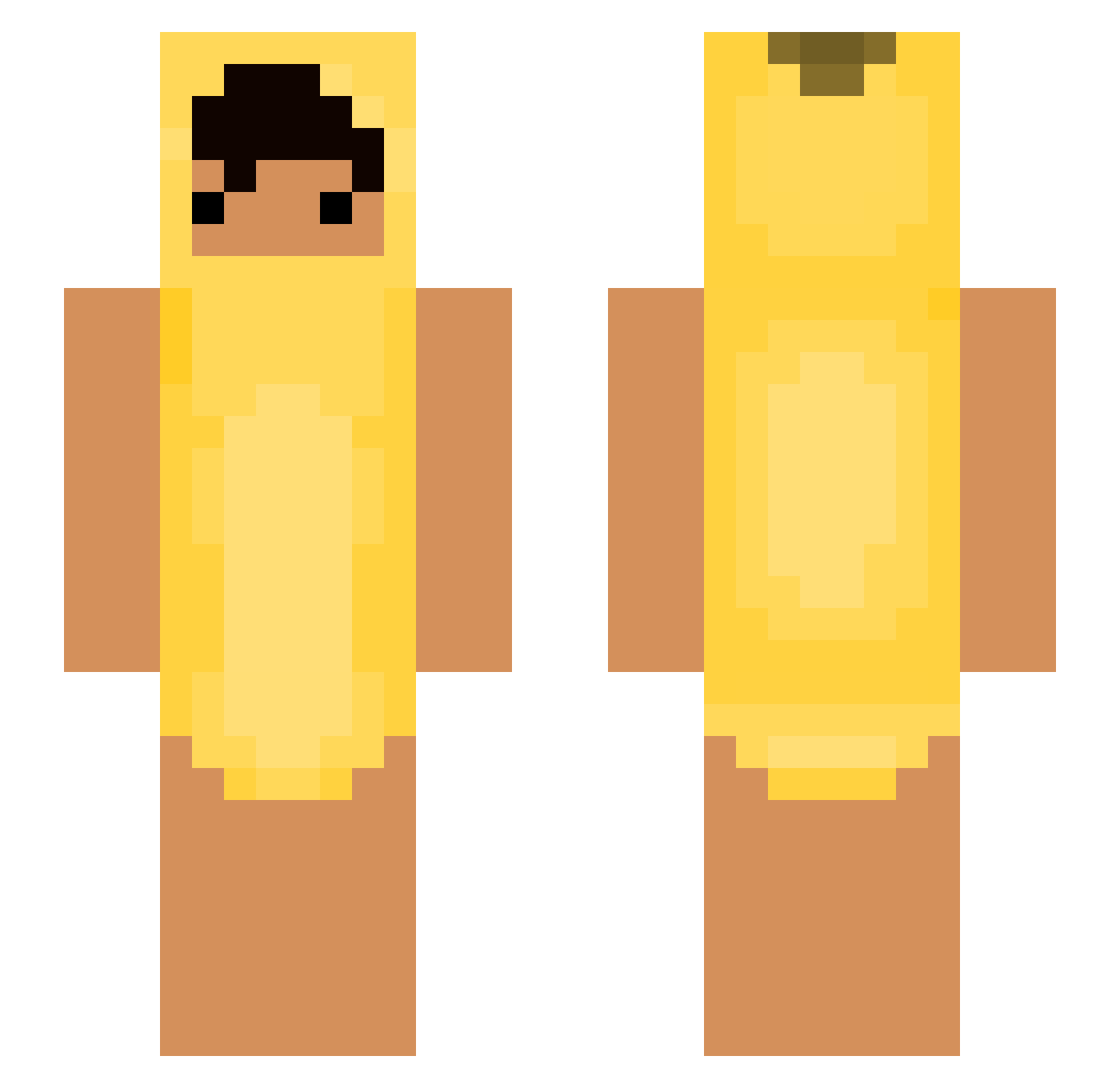 Nerno Minecraft skin, front and back view