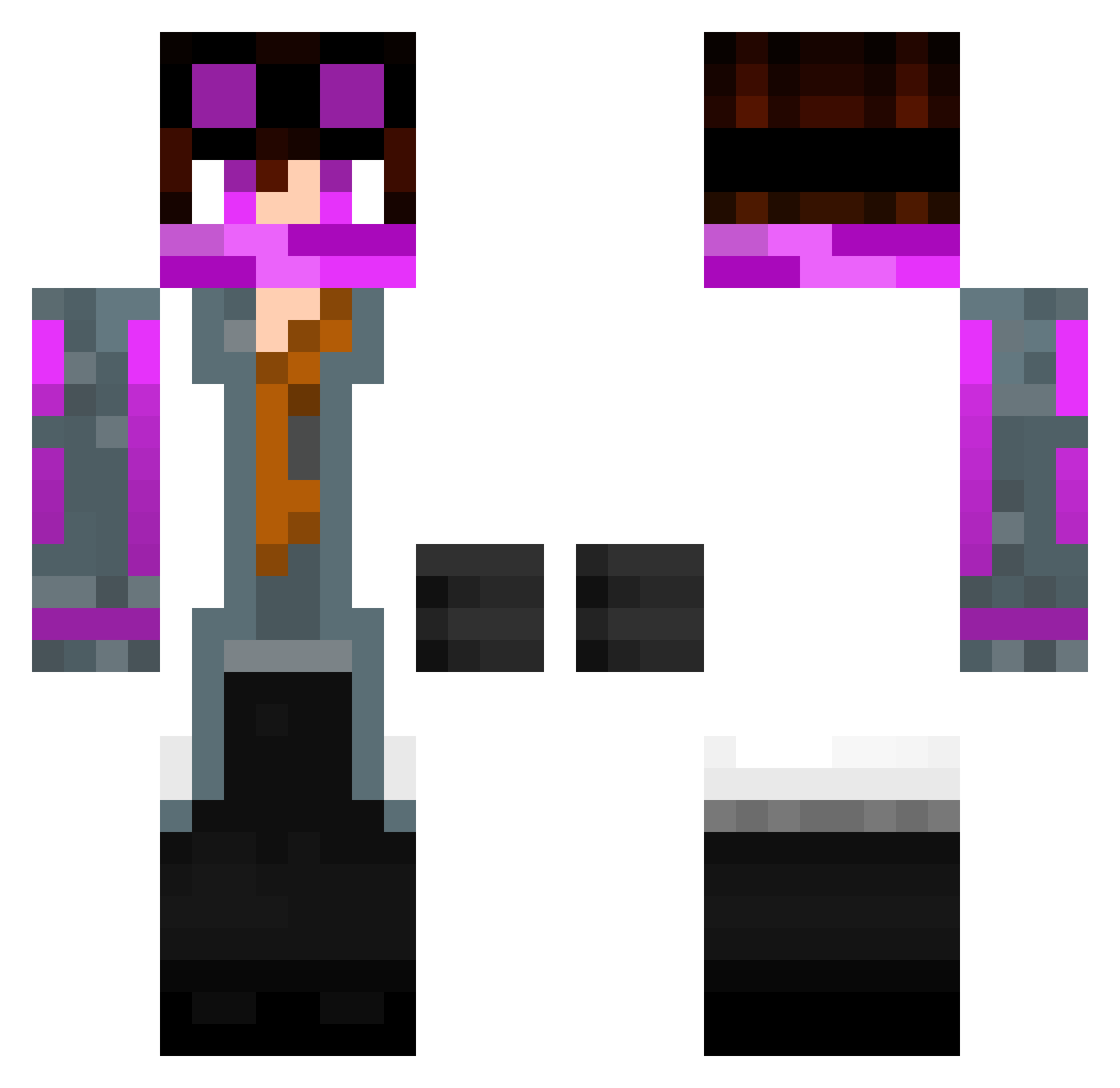 porquinho_14 Minecraft skin, front and back view
