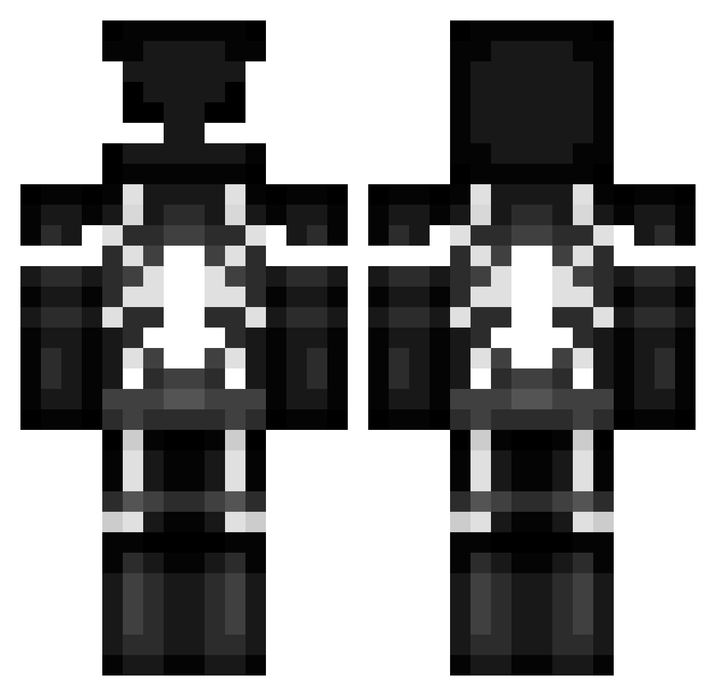 Ramixy Minecraft skin, front and back view
