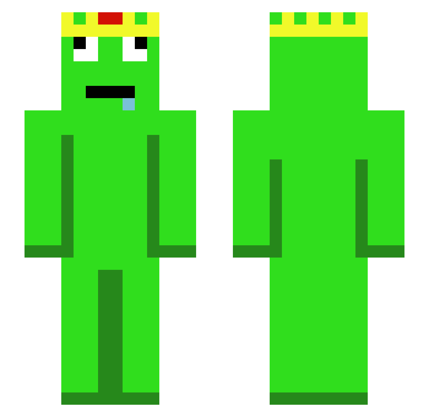 Cactus_man351 Minecraft skin, front and back view
