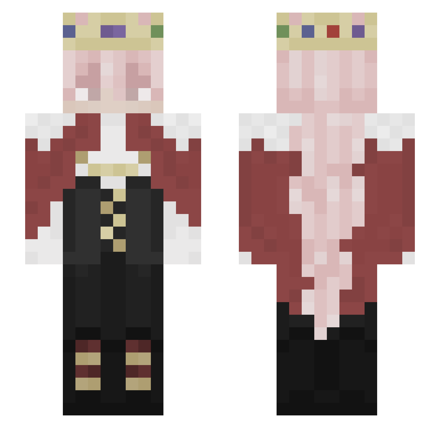 oChickadee Minecraft skin, front and back view